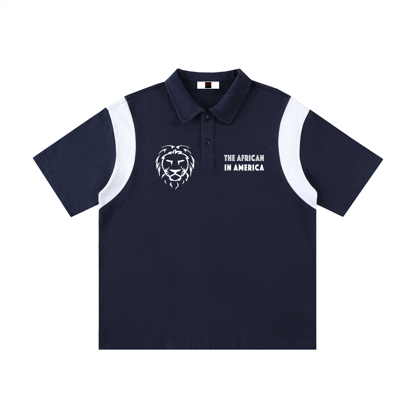 Contrast Panel Cotton Polo Shirt