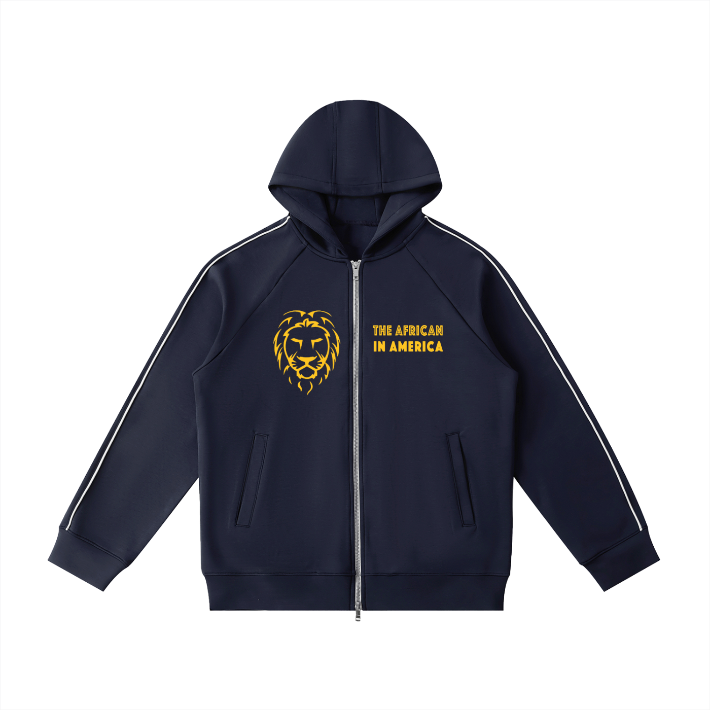 Zip Up Hoodie Men – Heavyweight Raglan Sleeve Streetwear Jacket