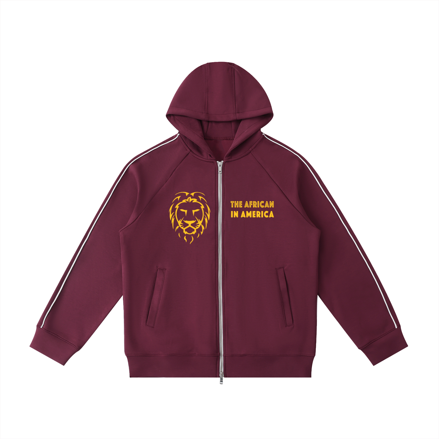 Zip Up Hoodie Men – Heavyweight Raglan Sleeve Streetwear Jacket