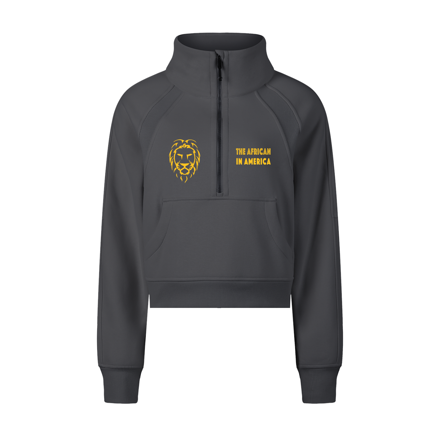 Cropped Half-Zip Sweatshirt