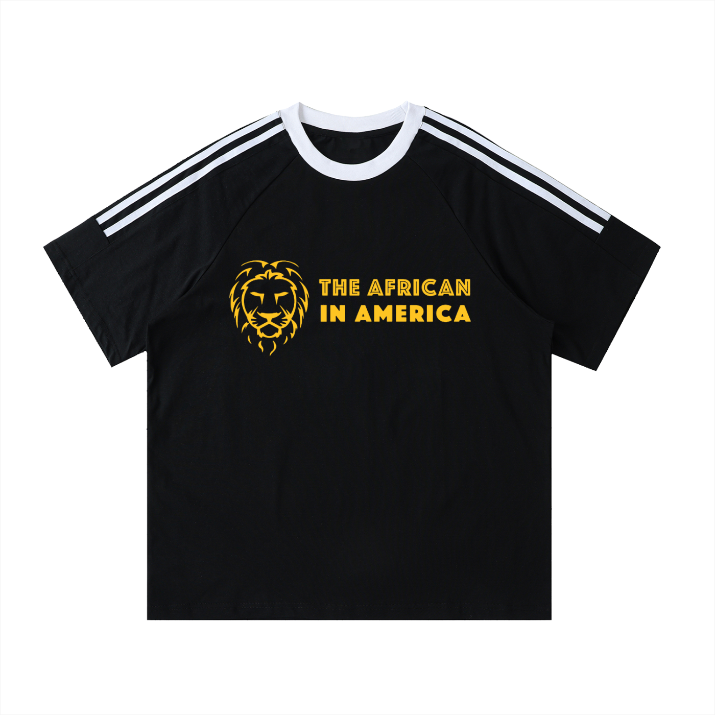 Contrast Tape Crewneck Cotton T-Shirt