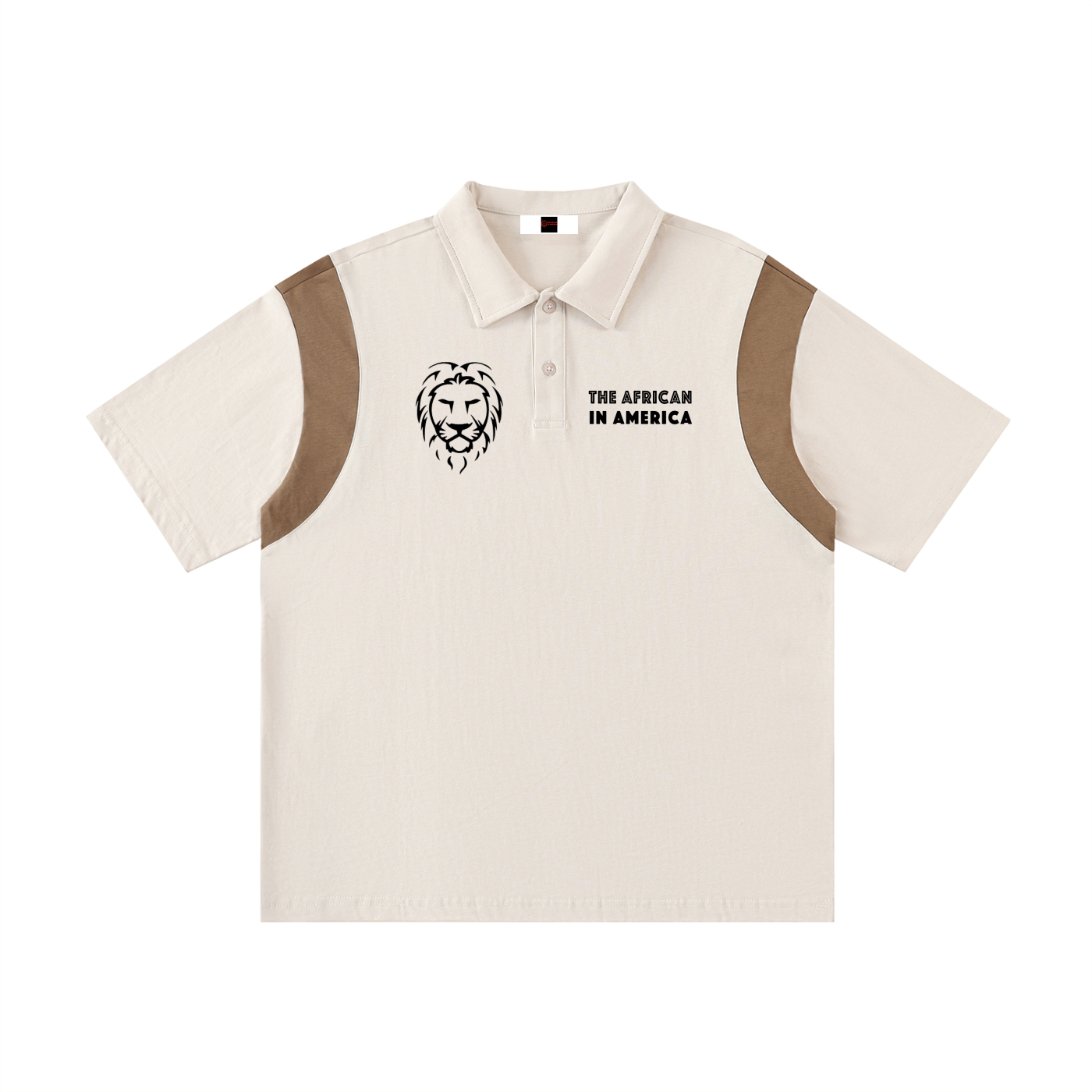 Contrast Panel Cotton Polo Shirt