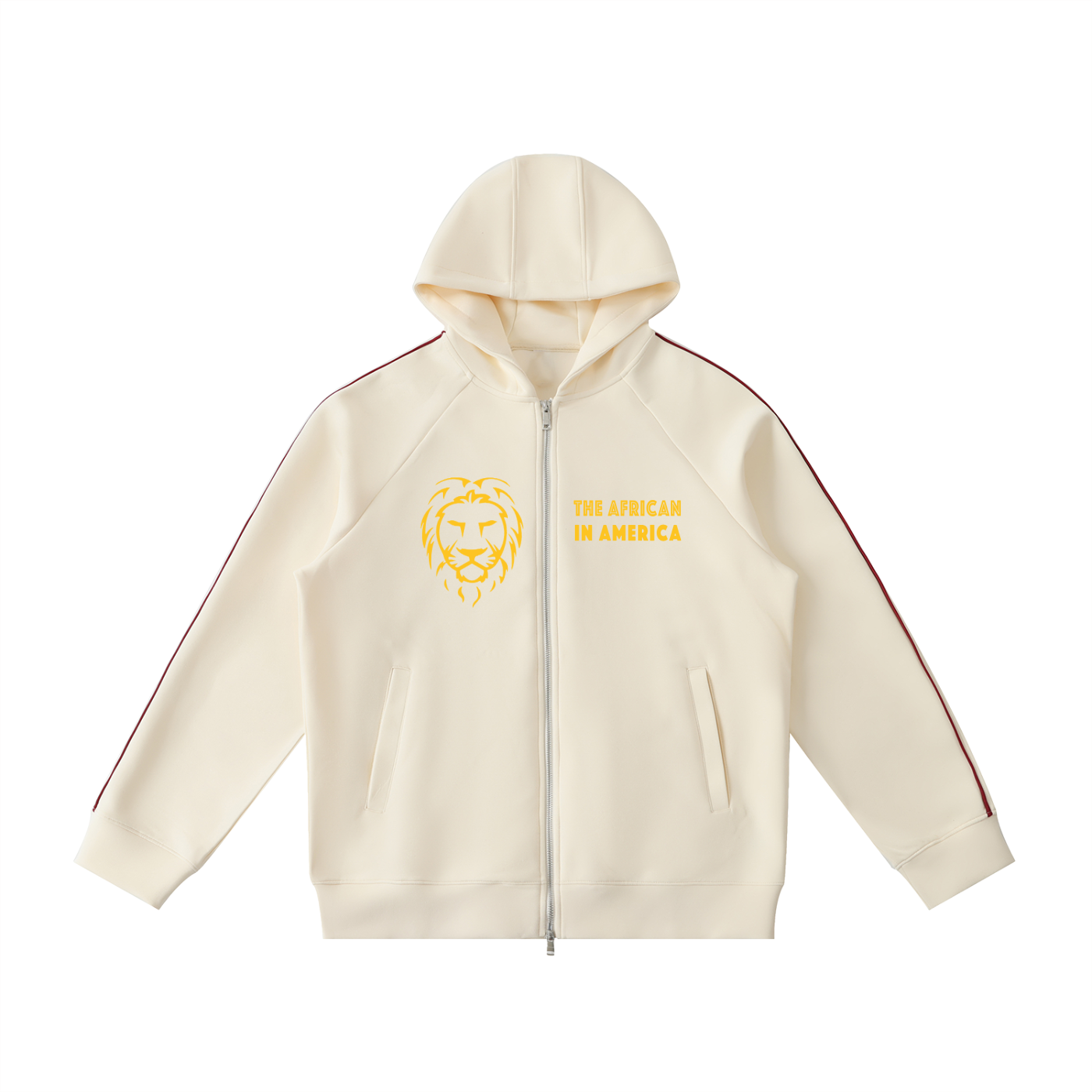 Zip Up Hoodie Men – Heavyweight Raglan Sleeve Streetwear Jacket