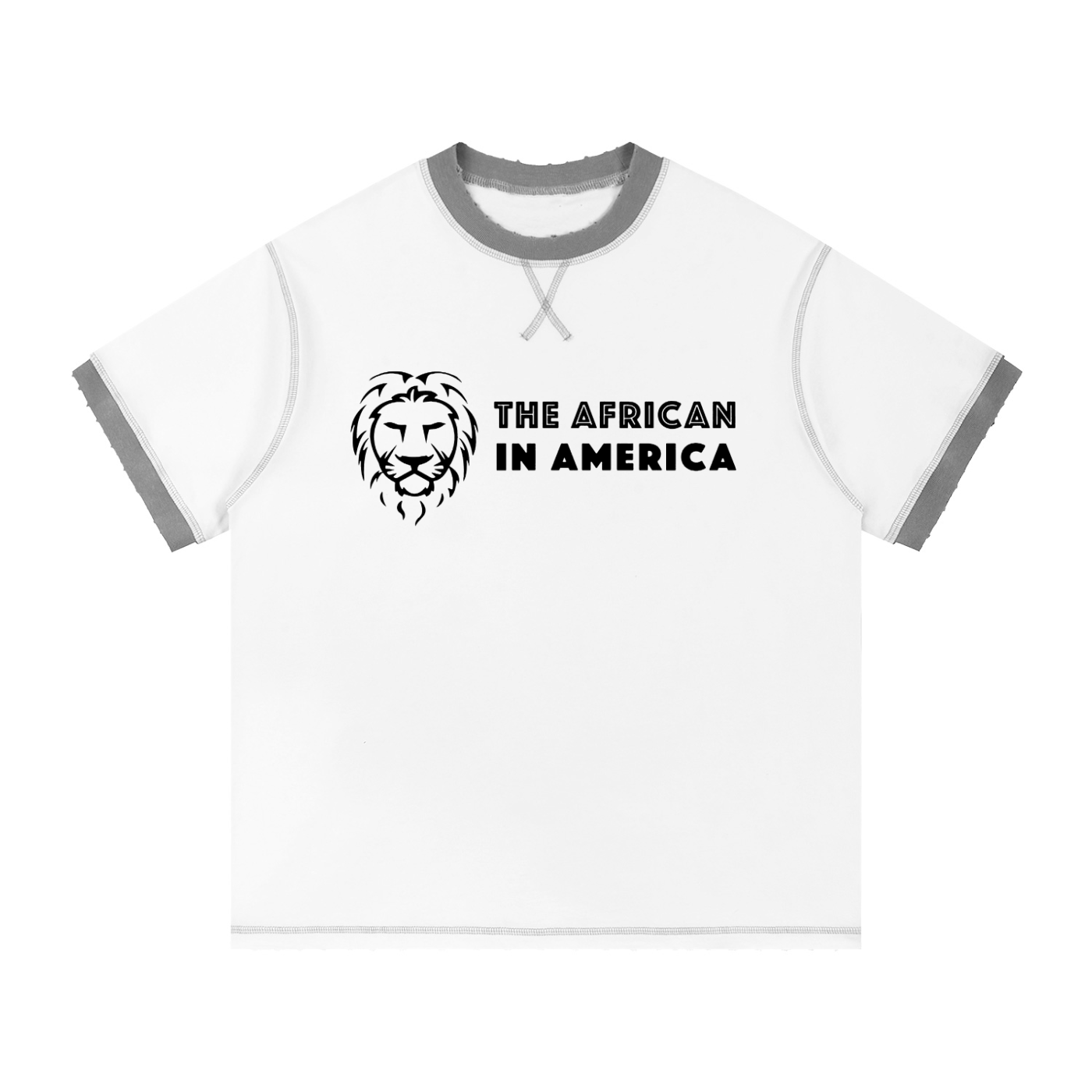 Contrast-Stitched Cotton T-Shirt – Premium Loose Fit Unisex Tee