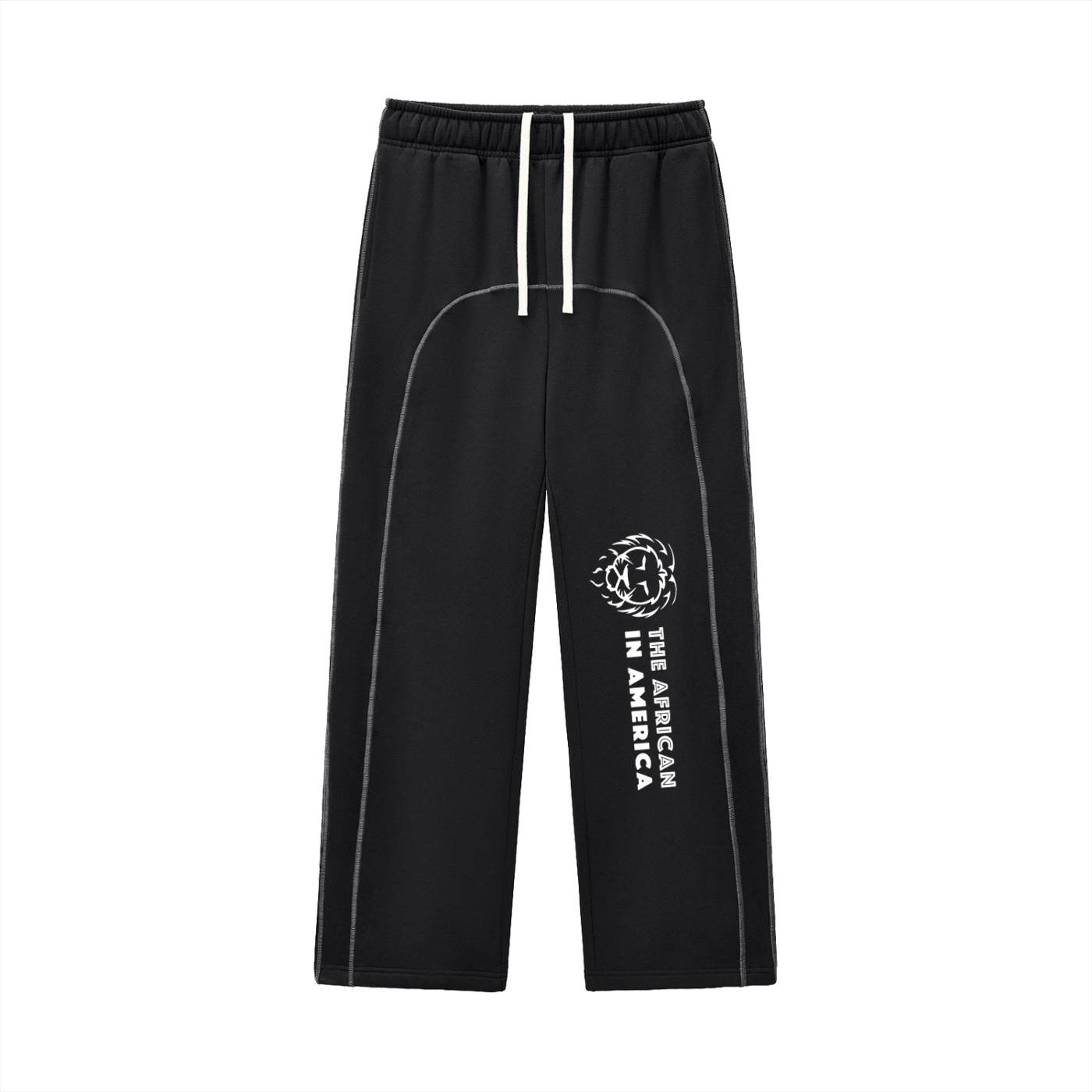 Black Oversized Fleece Sweatpants – Unisex Heavyweight Streetwear Joggers