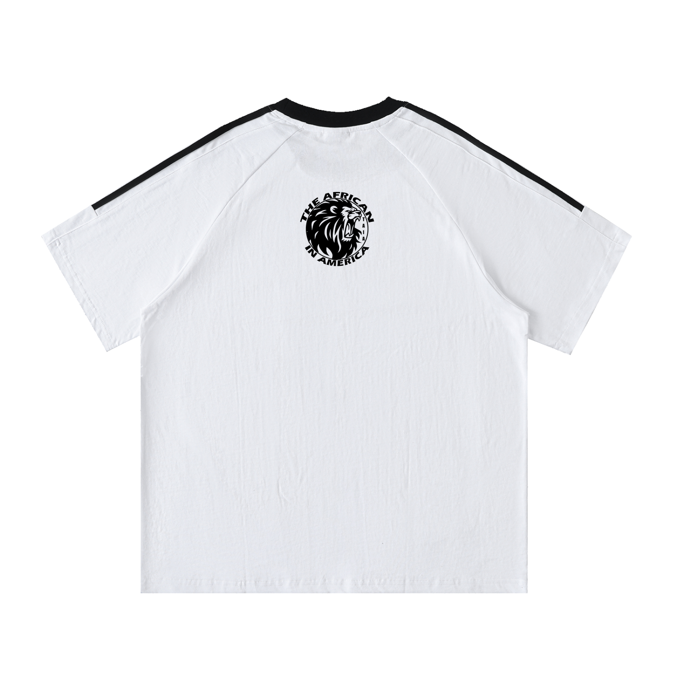 Contrast Tape Crewneck Cotton T-Shirt
