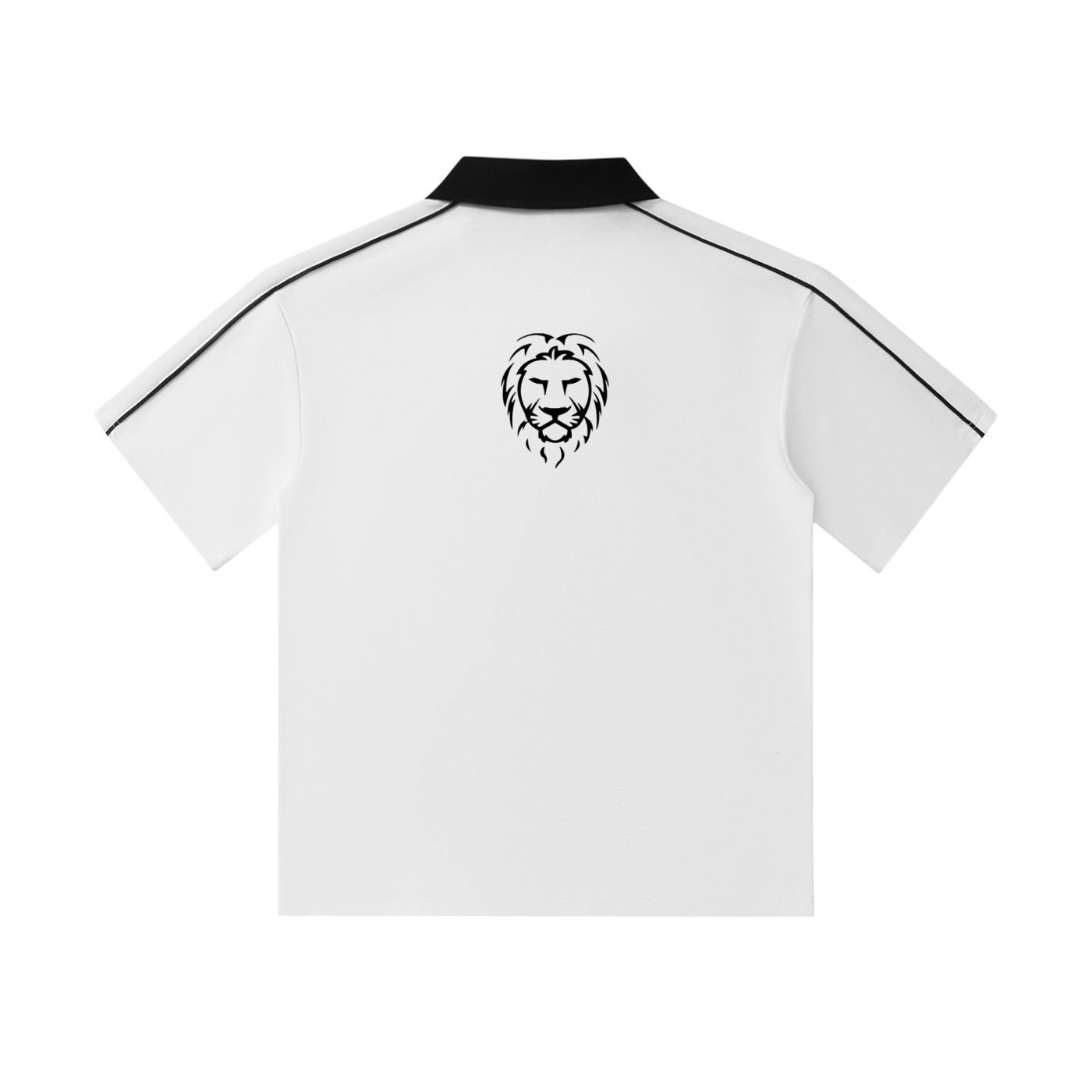 Contrast Collar Short-Sleeve Polo Shirt