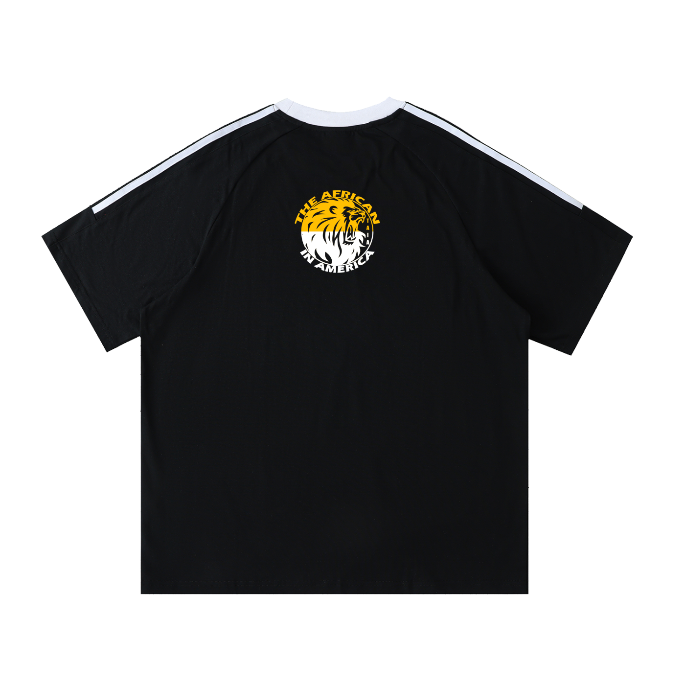 Contrast Tape Crewneck Cotton T-Shirt