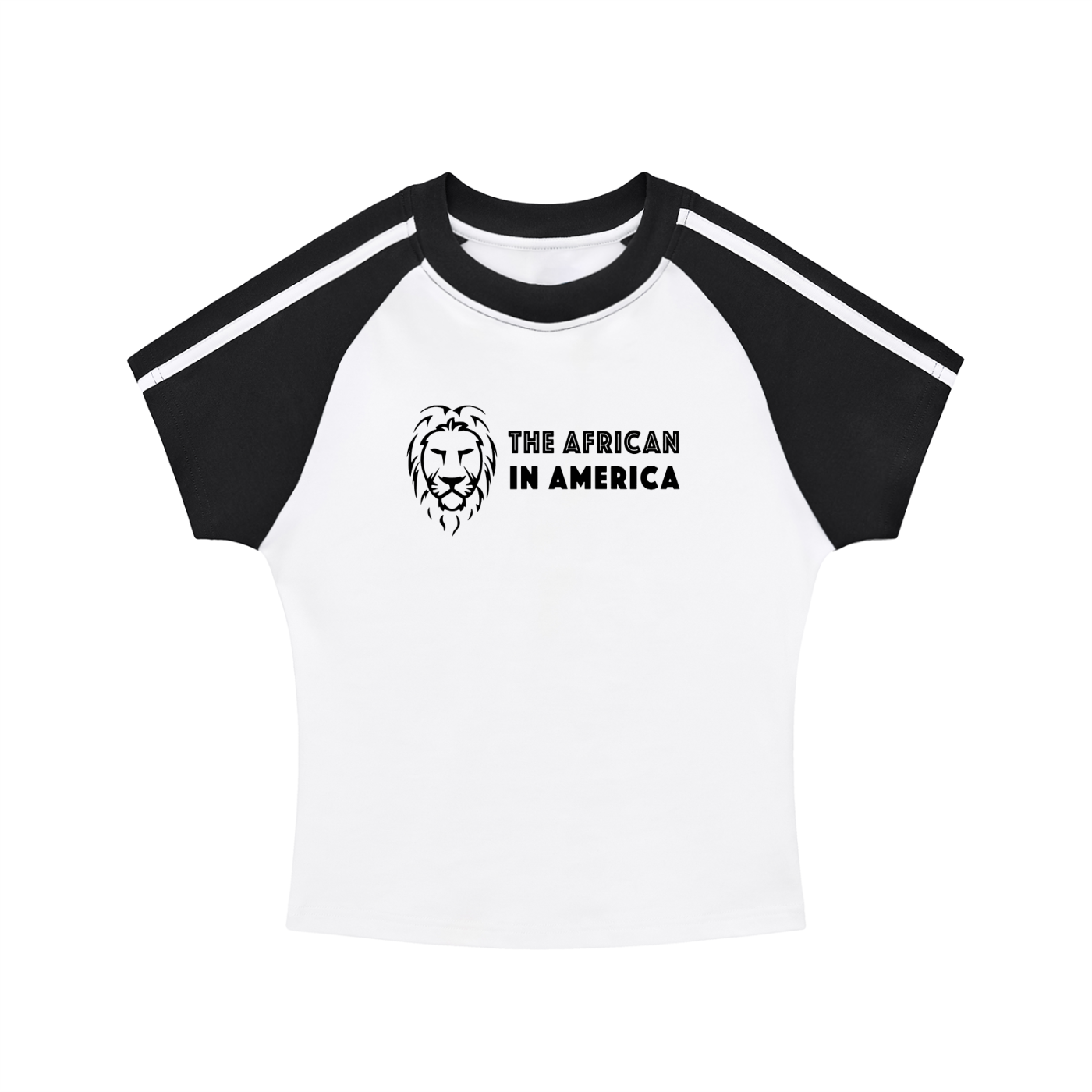 Women’s Contrast Raglan Crop T-Shirt – Slim Fit Bodycon Streetwear Top