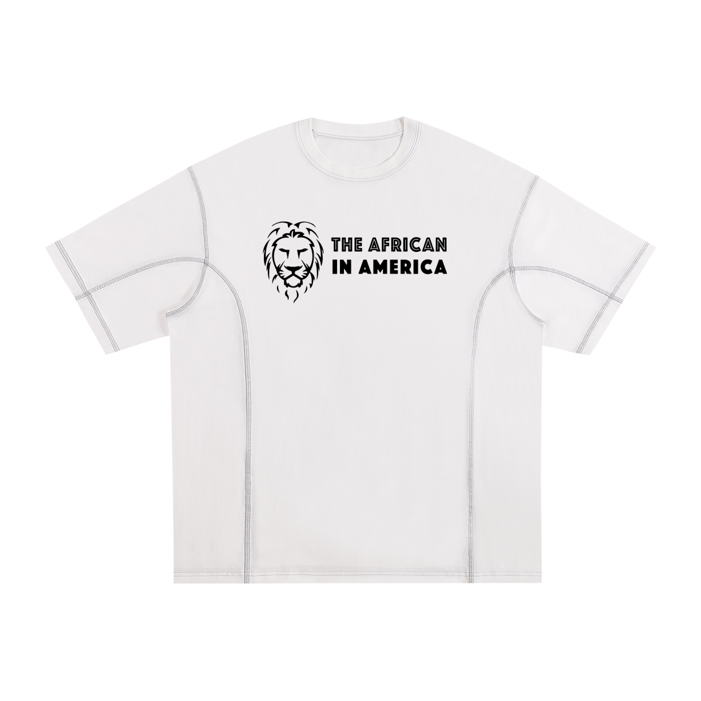 Streetwear Contrast-Stitched Cotton T-Shirt