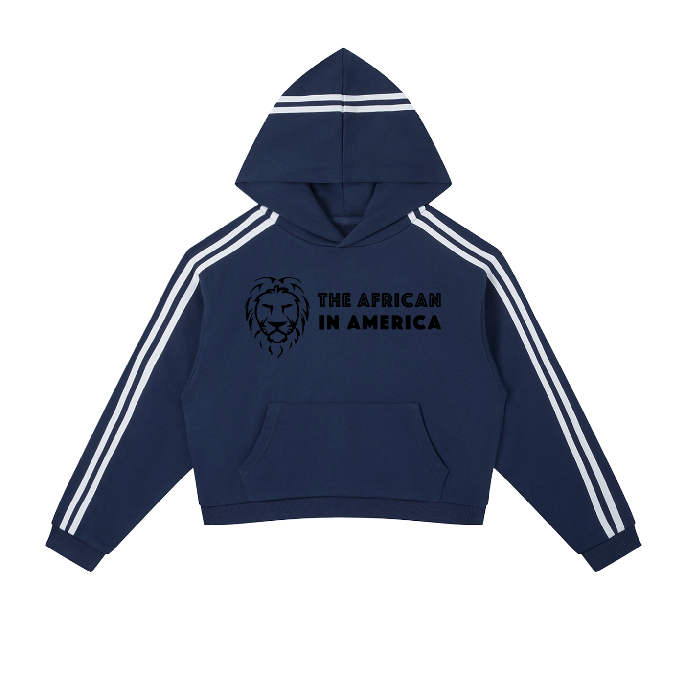 Cropped Hoodie Women – Side Stripe Cotton Cropped Streetwear Hoodie