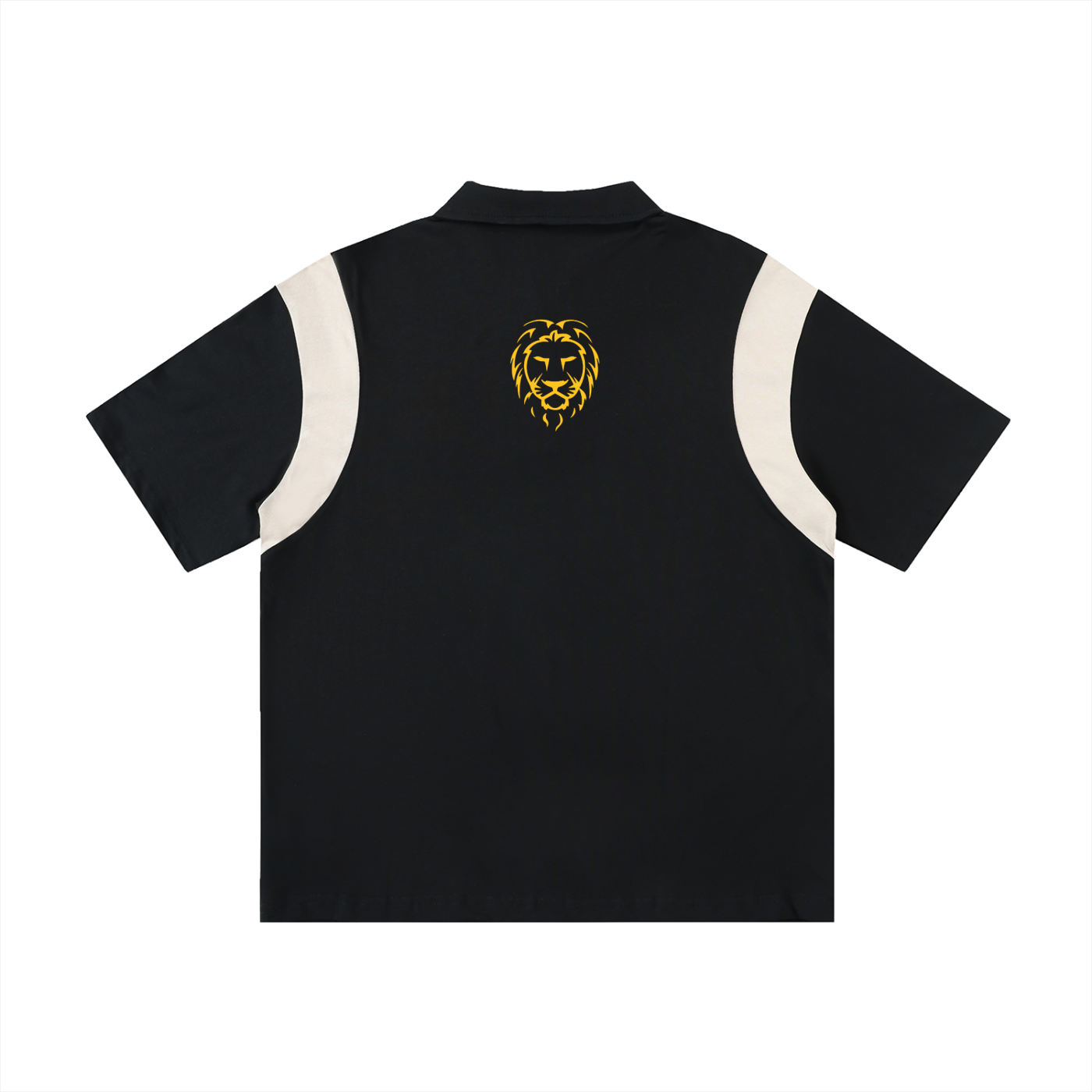 Contrast Panel Cotton Polo Shirt