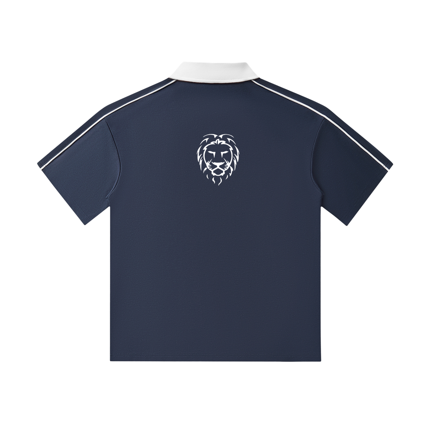 Contrast Collar Short-Sleeve Polo Shirt