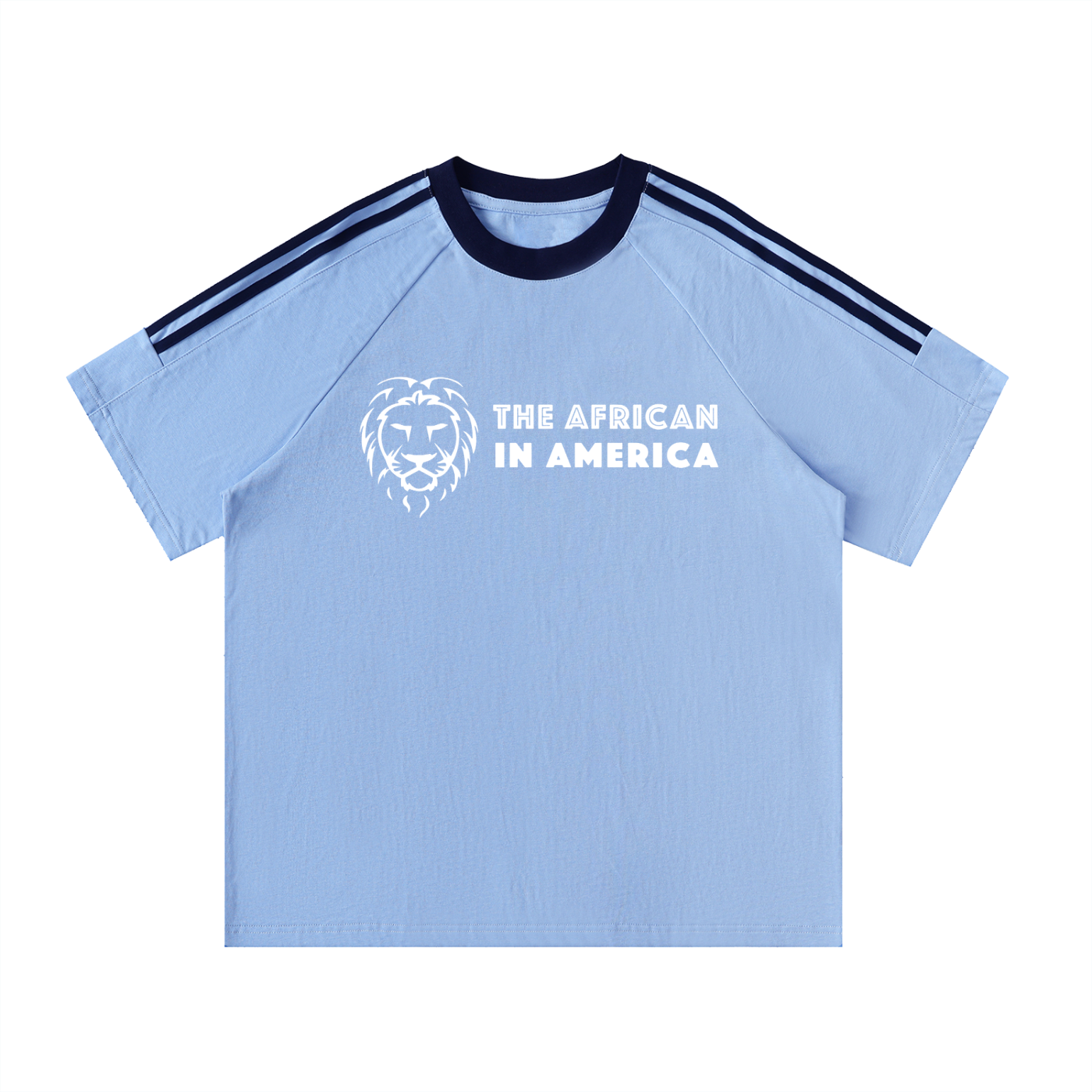 Contrast Tape Crewneck T-Shirt – Premium Cotton Sport Streetwear Essential