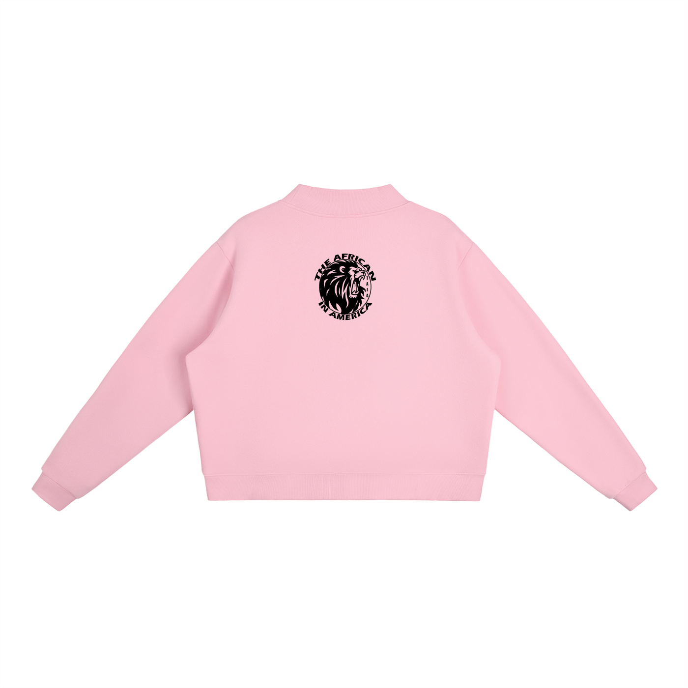 Women’s Cropped Mock Neck Sweatshirt – Premium Oversized Fleece