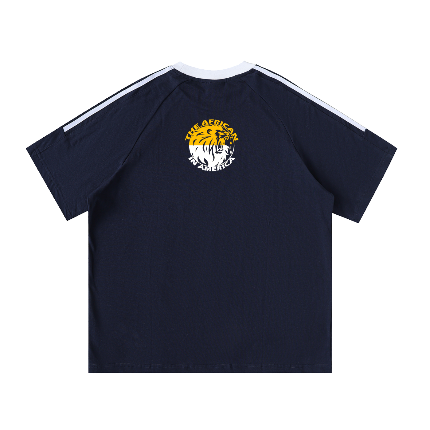 Contrast Tape Crewneck T-Shirt – Premium Cotton Sport Streetwear Essential