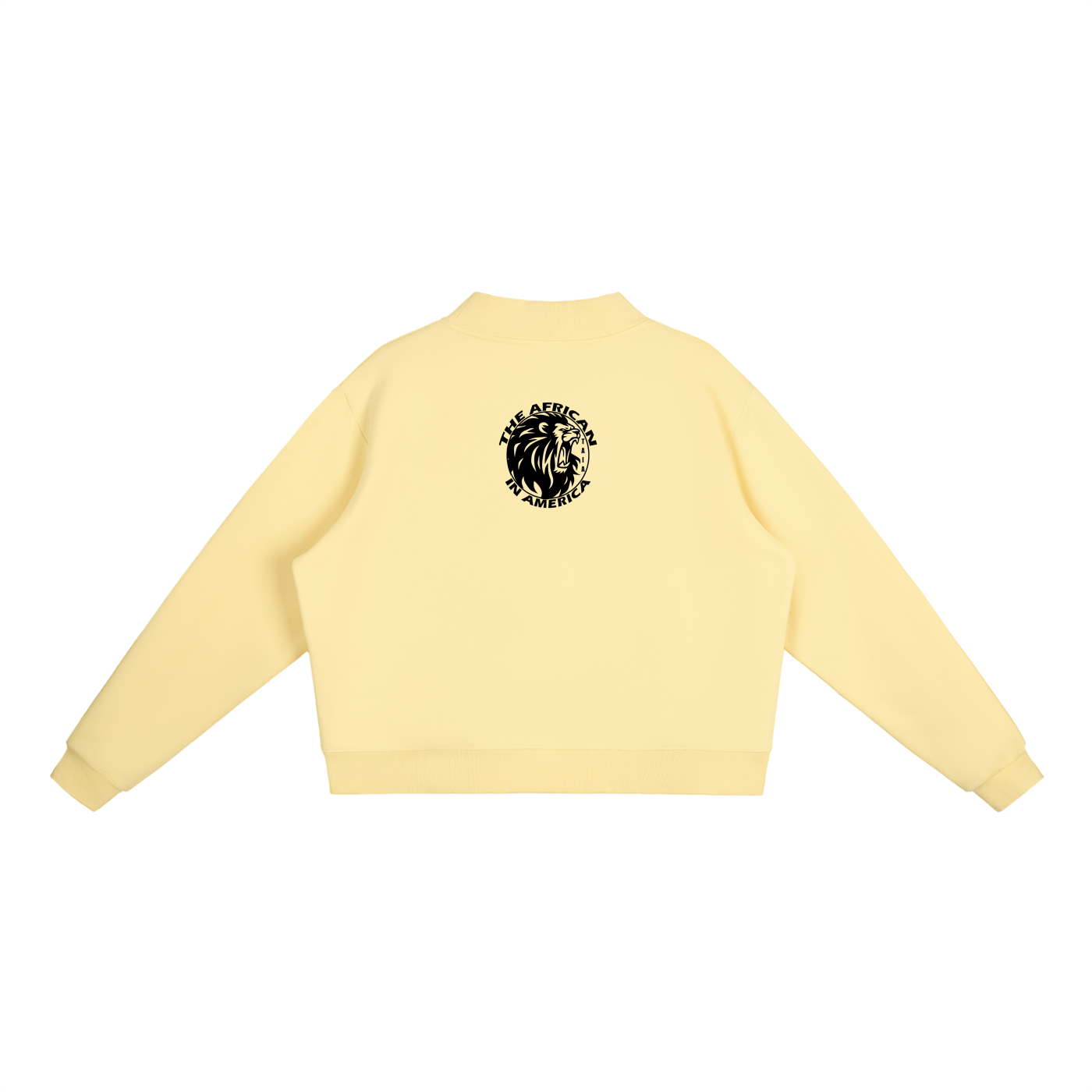 Women’s Cropped Mock Neck Sweatshirt – Premium Oversized Fleece