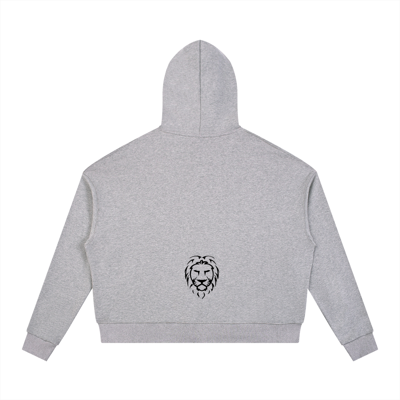 White Contrast Drawstring Oversized Hoodie – Heavyweight Streetwear Pullover