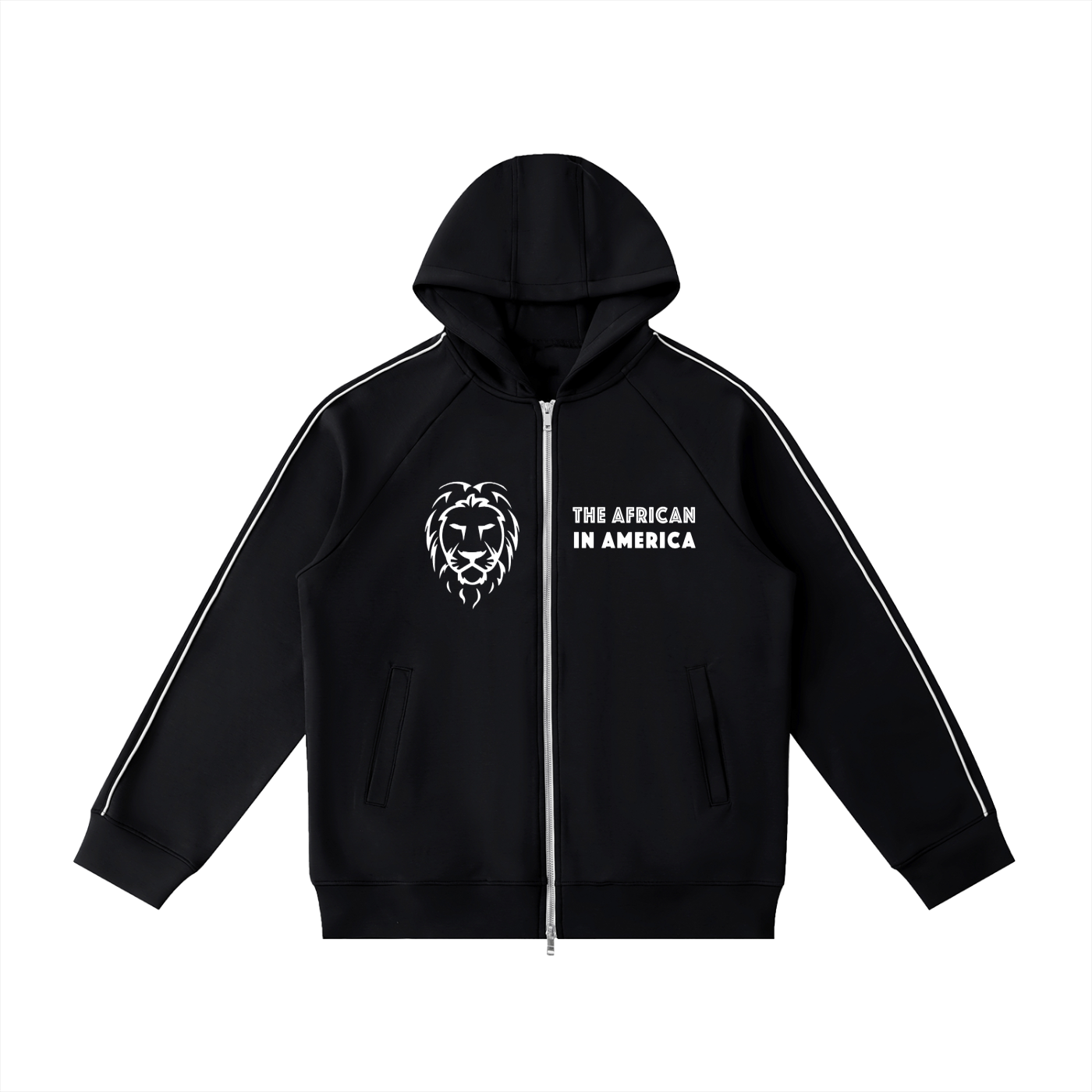 Zip Up Hoodie Men – Heavyweight Raglan Sleeve Fleece Jacket