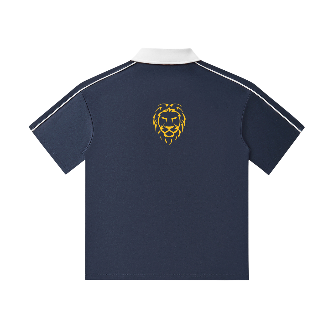 Contrast Collar Short-Sleeve Polo Shirt