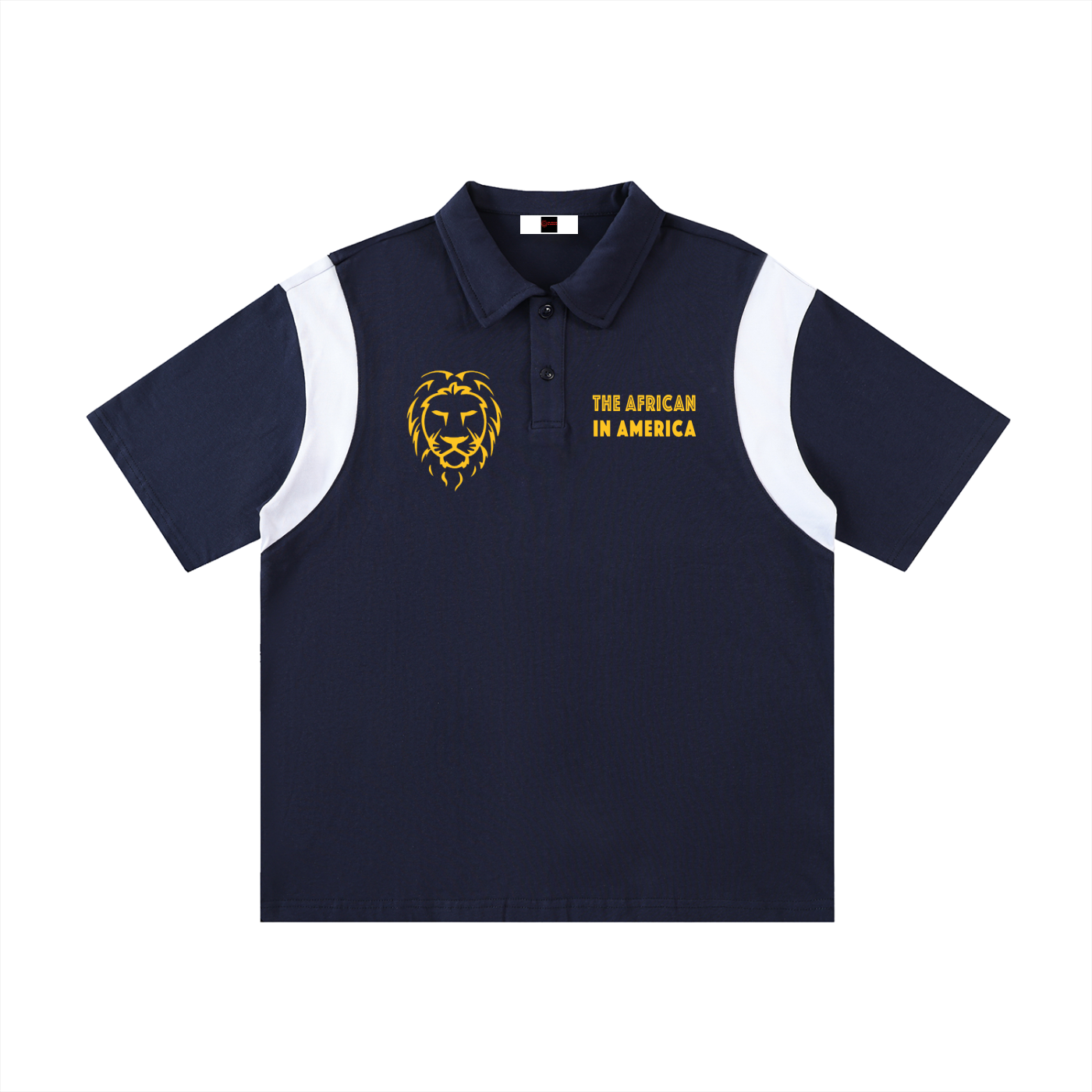 Contrast Panel Cotton Polo Shirt