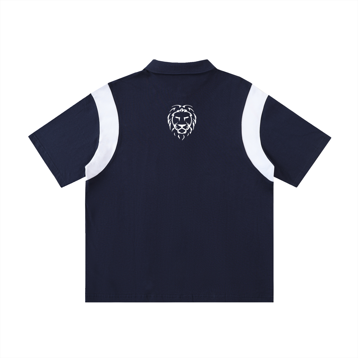 Contrast Panel Cotton Polo Shirt