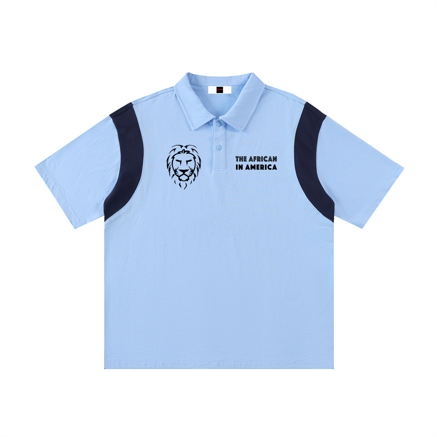 Contrast Panel Cotton Polo Shirt