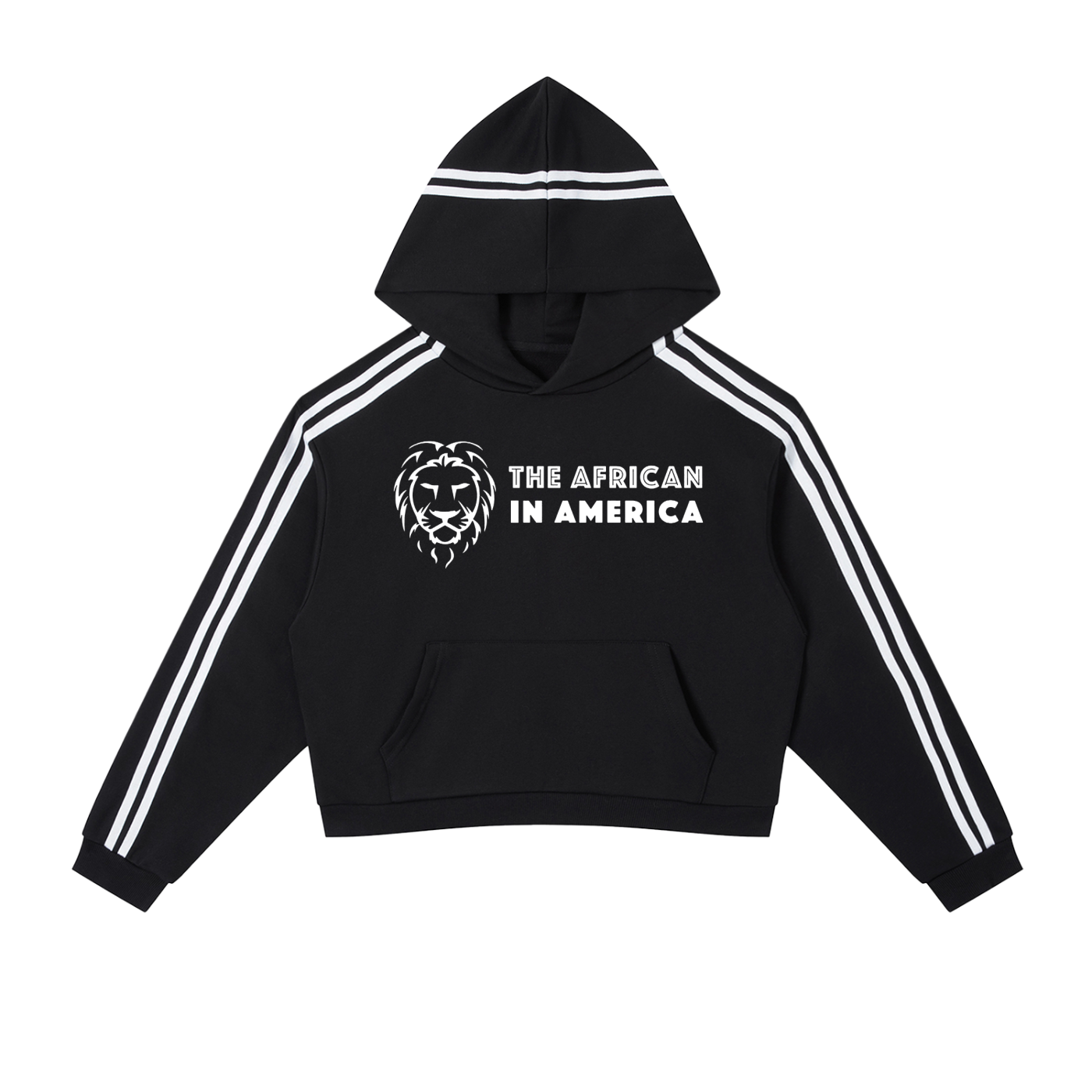 Cropped Hoodie Women – Side Stripe Cotton Cropped Streetwear Hoodie