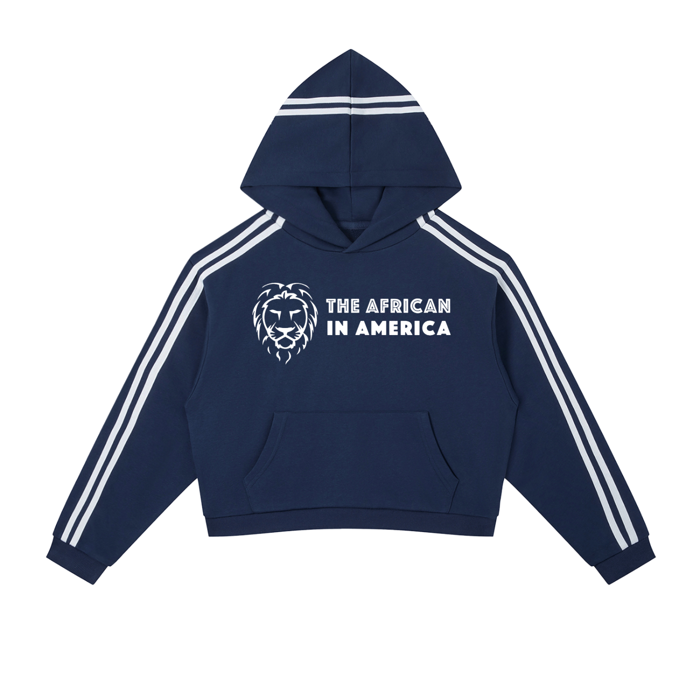 Cropped Hoodie Women – Side Stripe Cotton Cropped Streetwear Hoodie