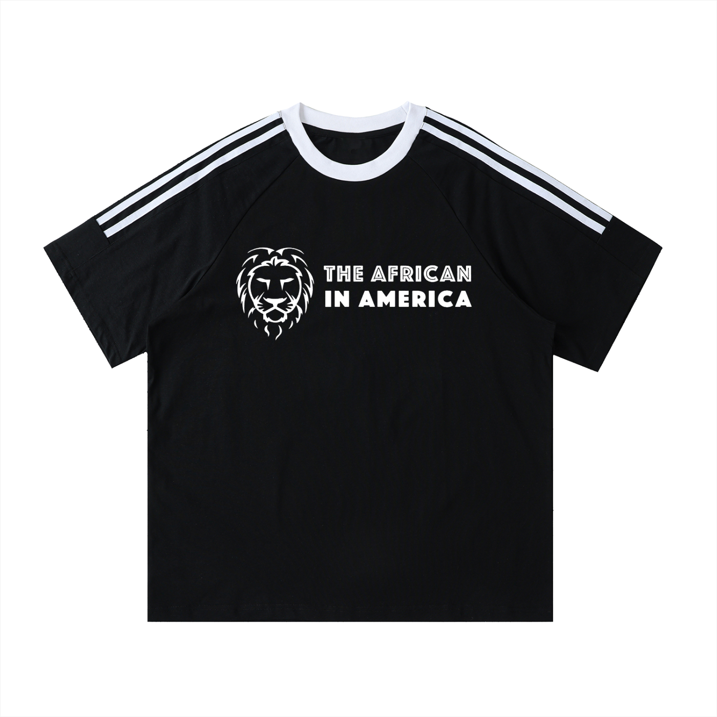 Contrast Tape Crewneck Cotton T-Shirt