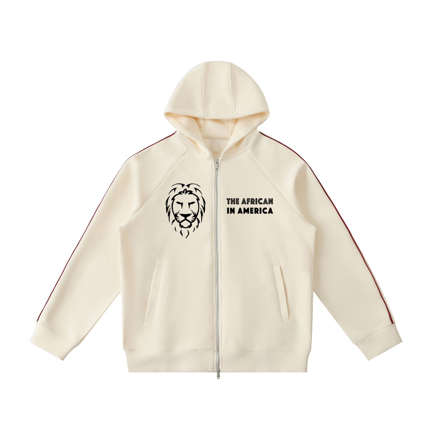 Zip Up Hoodie Men – Heavyweight 400GSM Raglan Sleeve Winter Jacket