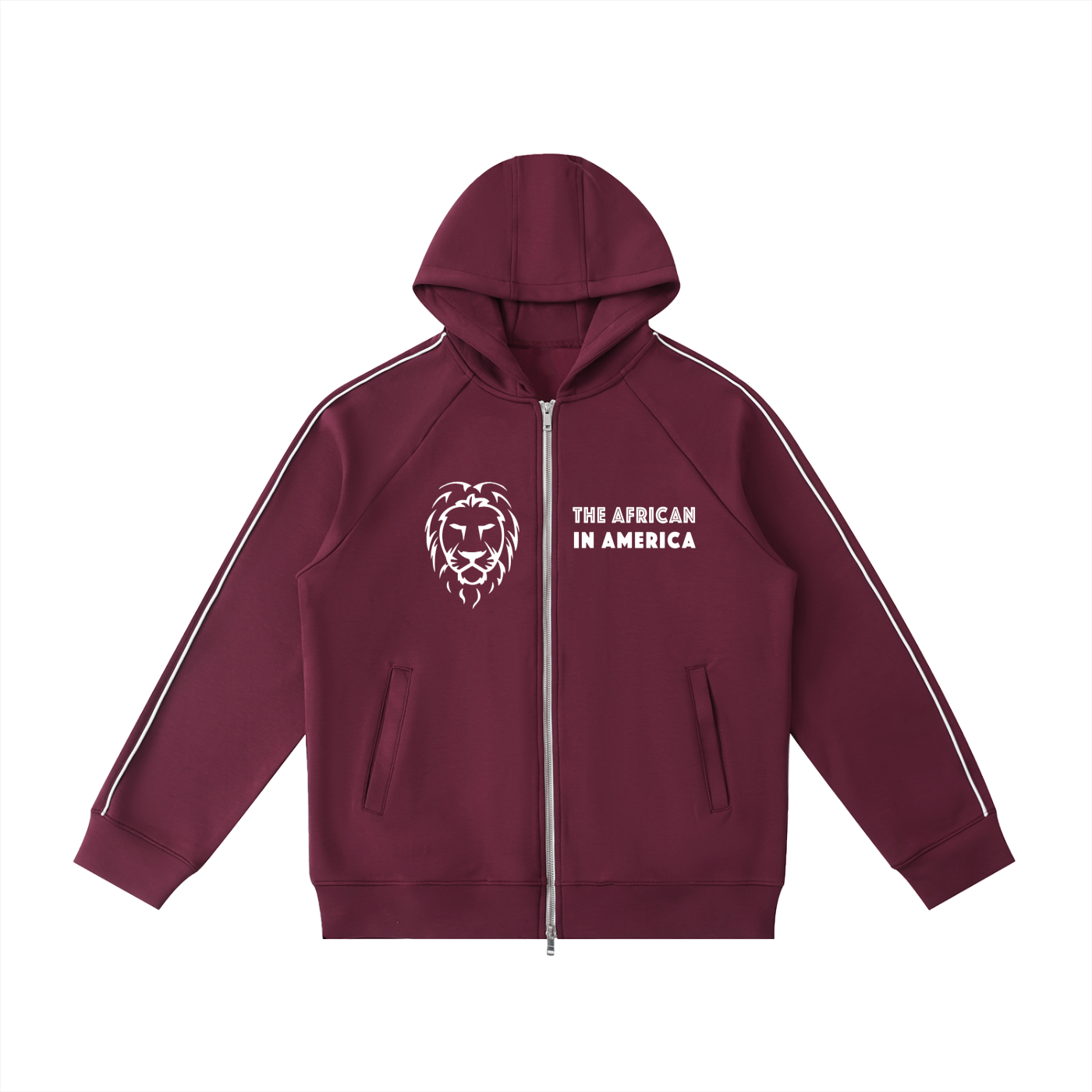 Zip Up Hoodie Men – Heavyweight Raglan Sleeve Fleece Jacket