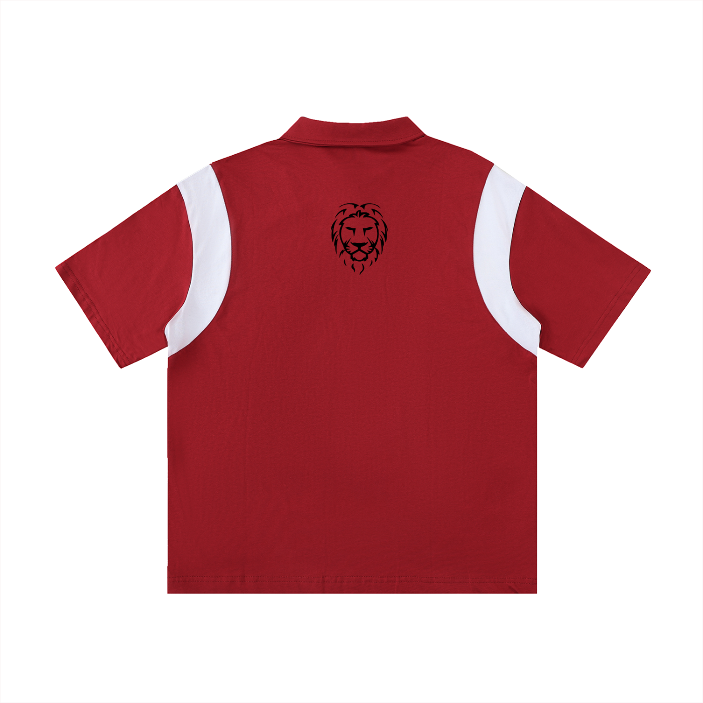 Contrast Panel Cotton Polo Shirt