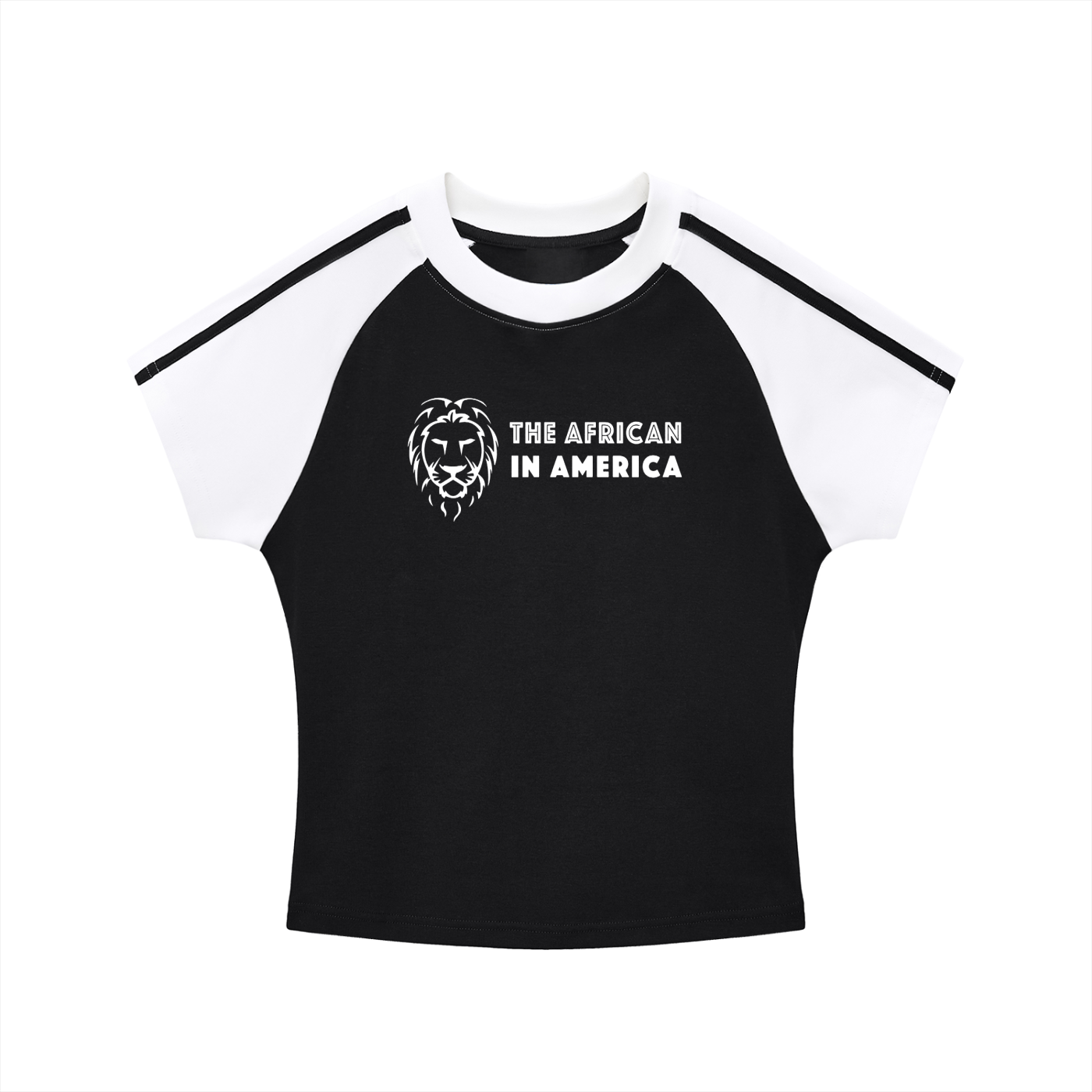 Women’s Contrast Raglan Crop T-Shirt – Bodycon Streetwear Cotton Top