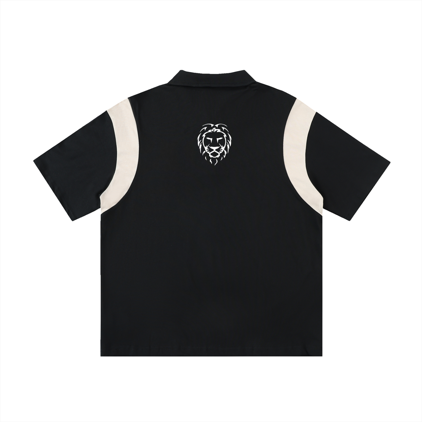 Contrast Panel Cotton Polo Shirt