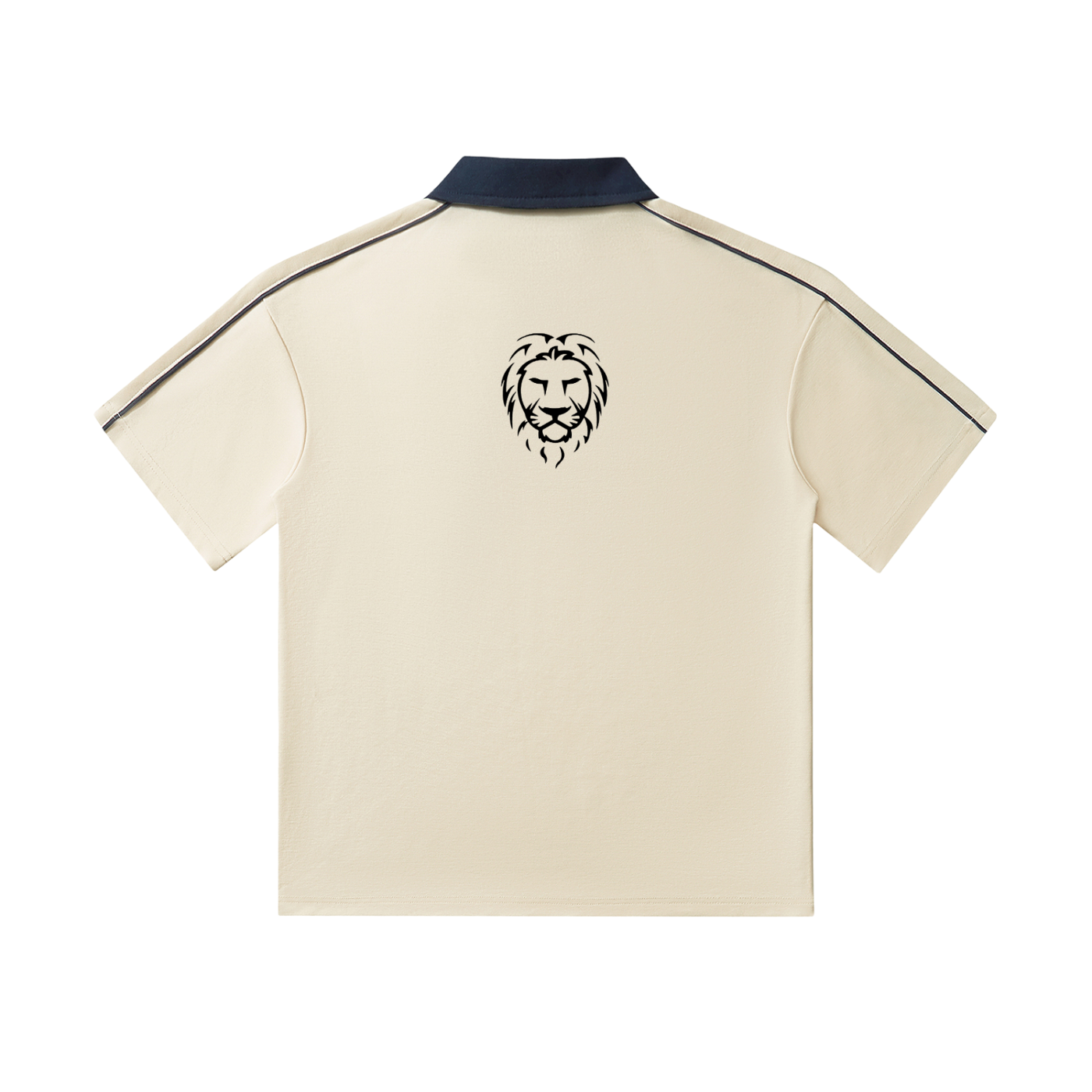 Contrast Collar Short-Sleeve Polo Shirt