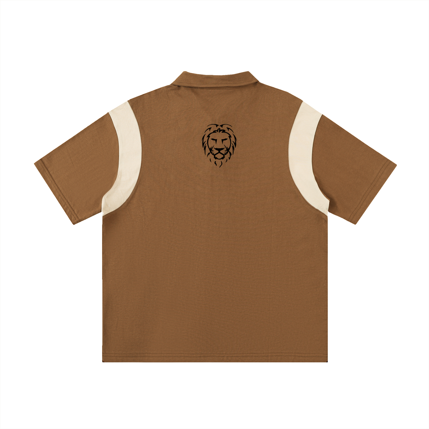 Contrast Panel Cotton Polo Shirt