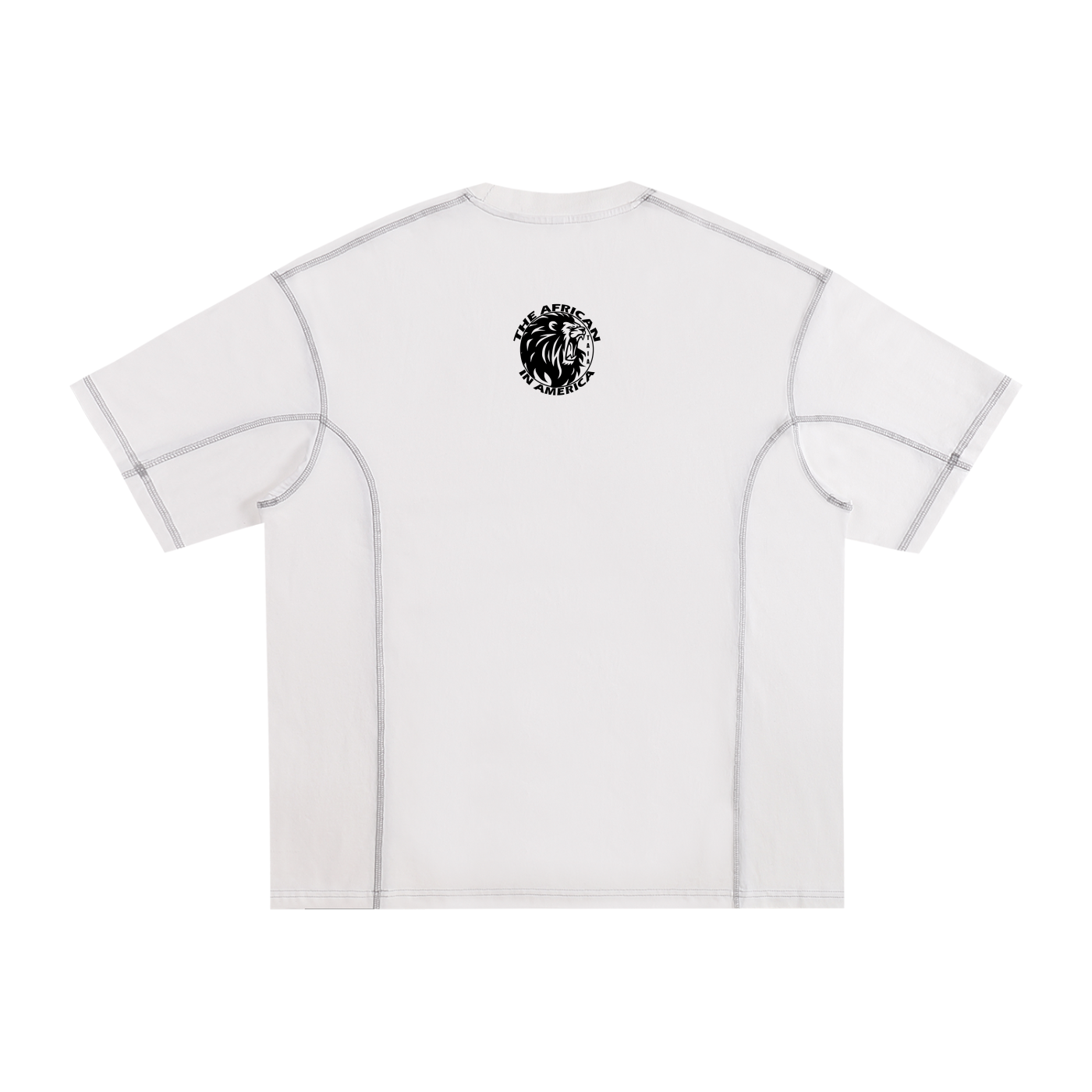 Streetwear Contrast-Stitched Cotton T-Shirt
