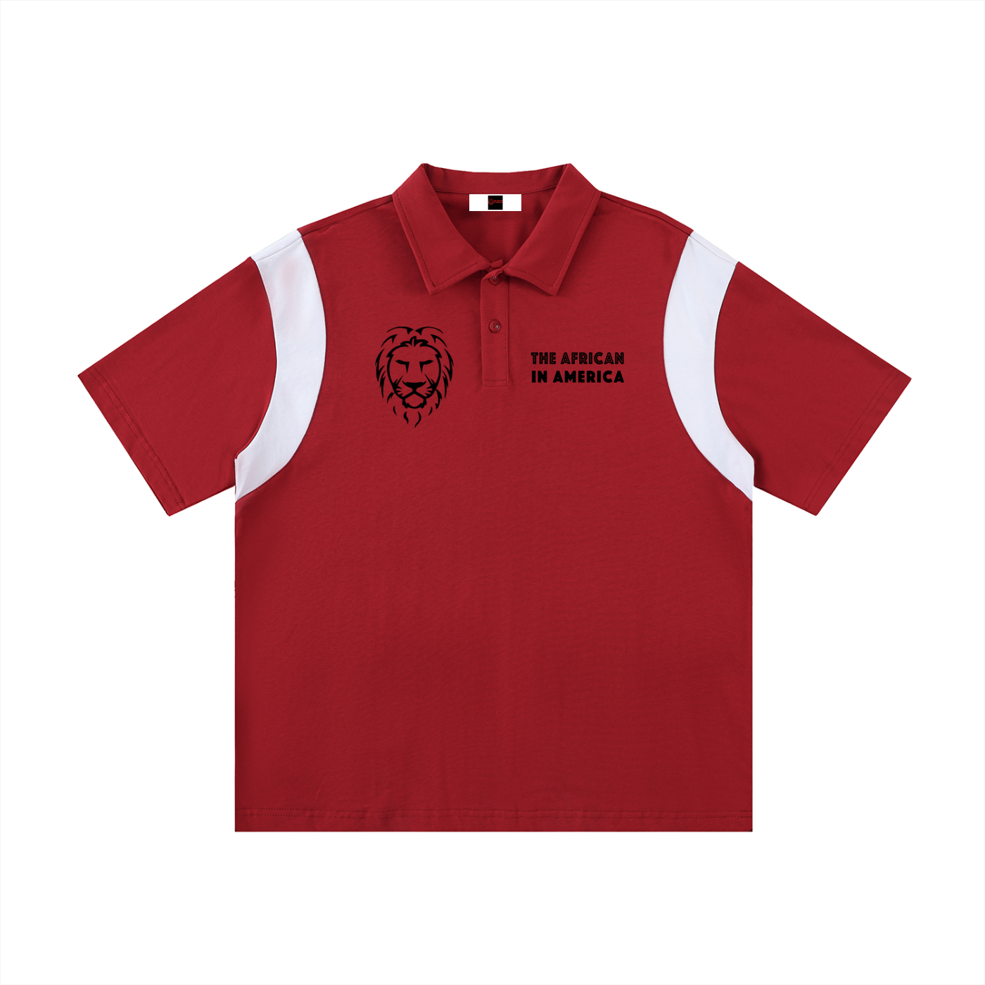 Contrast Panel Cotton Polo Shirt