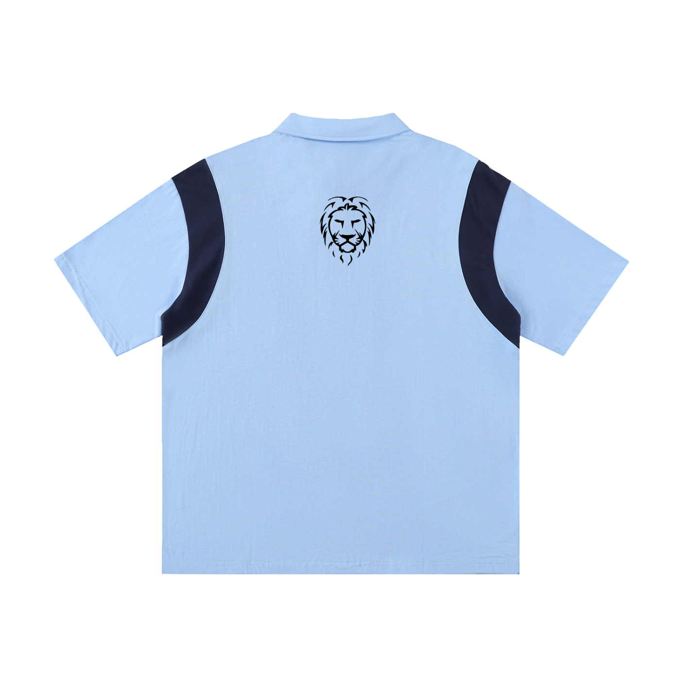 Contrast Panel Cotton Polo Shirt