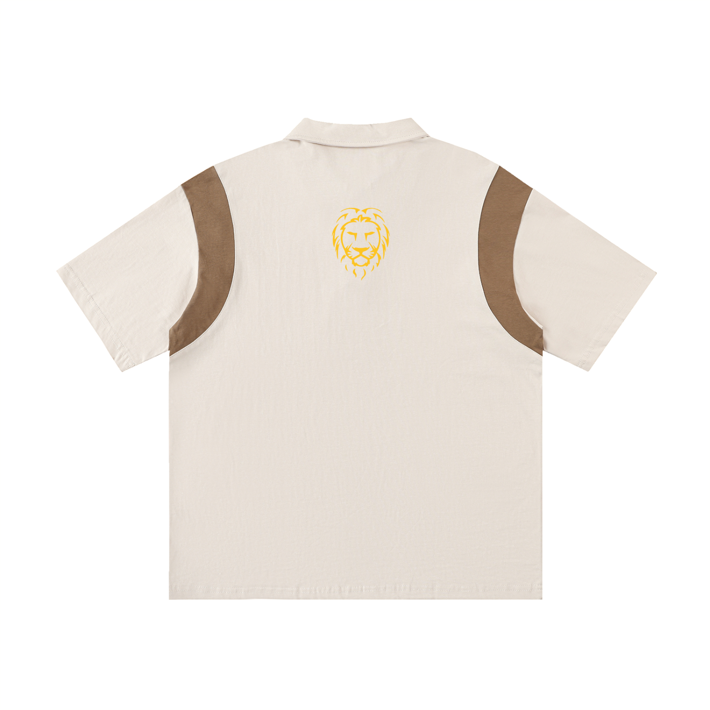 Contrast Panel Cotton Polo Shirt