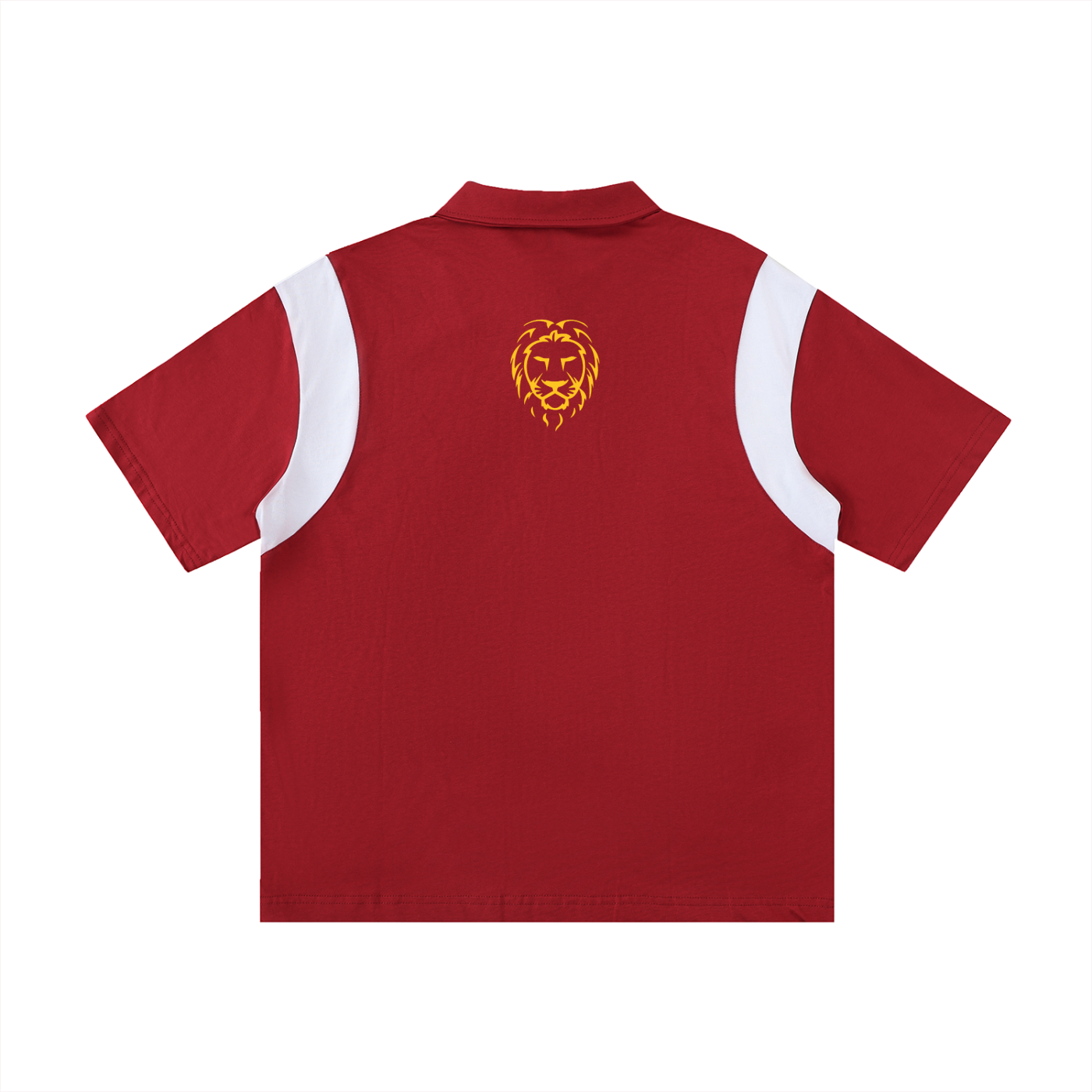 Contrast Panel Cotton Polo Shirt