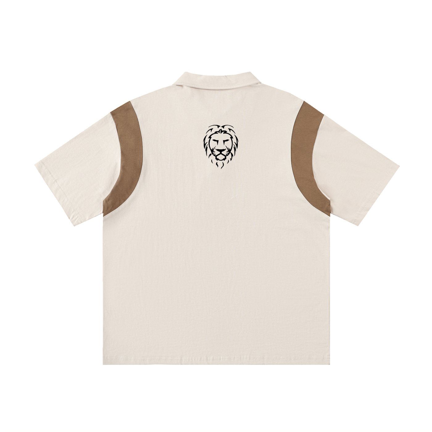 Contrast Panel Cotton Polo Shirt