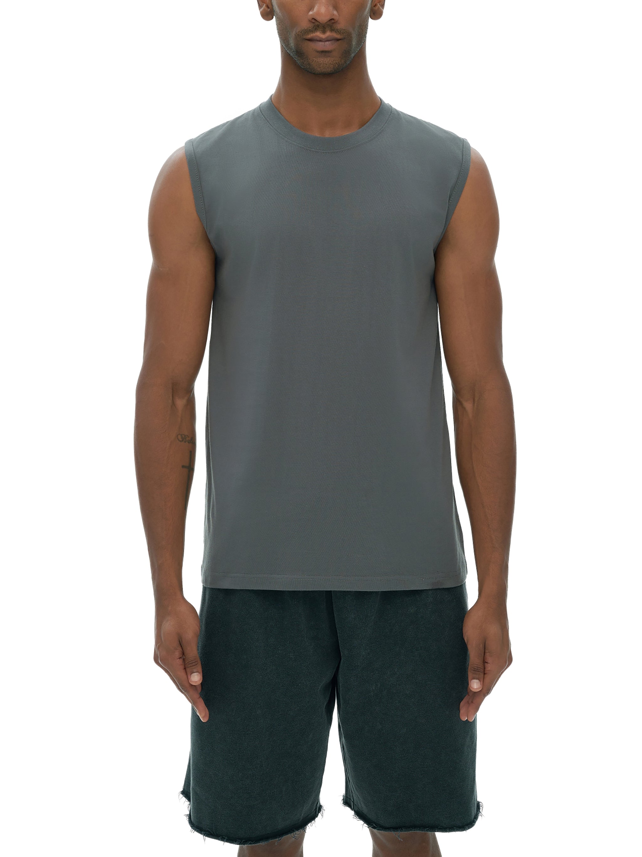 Men’s Premium Cotton Sleeveless Tank – Relaxed Streetwear Essential
