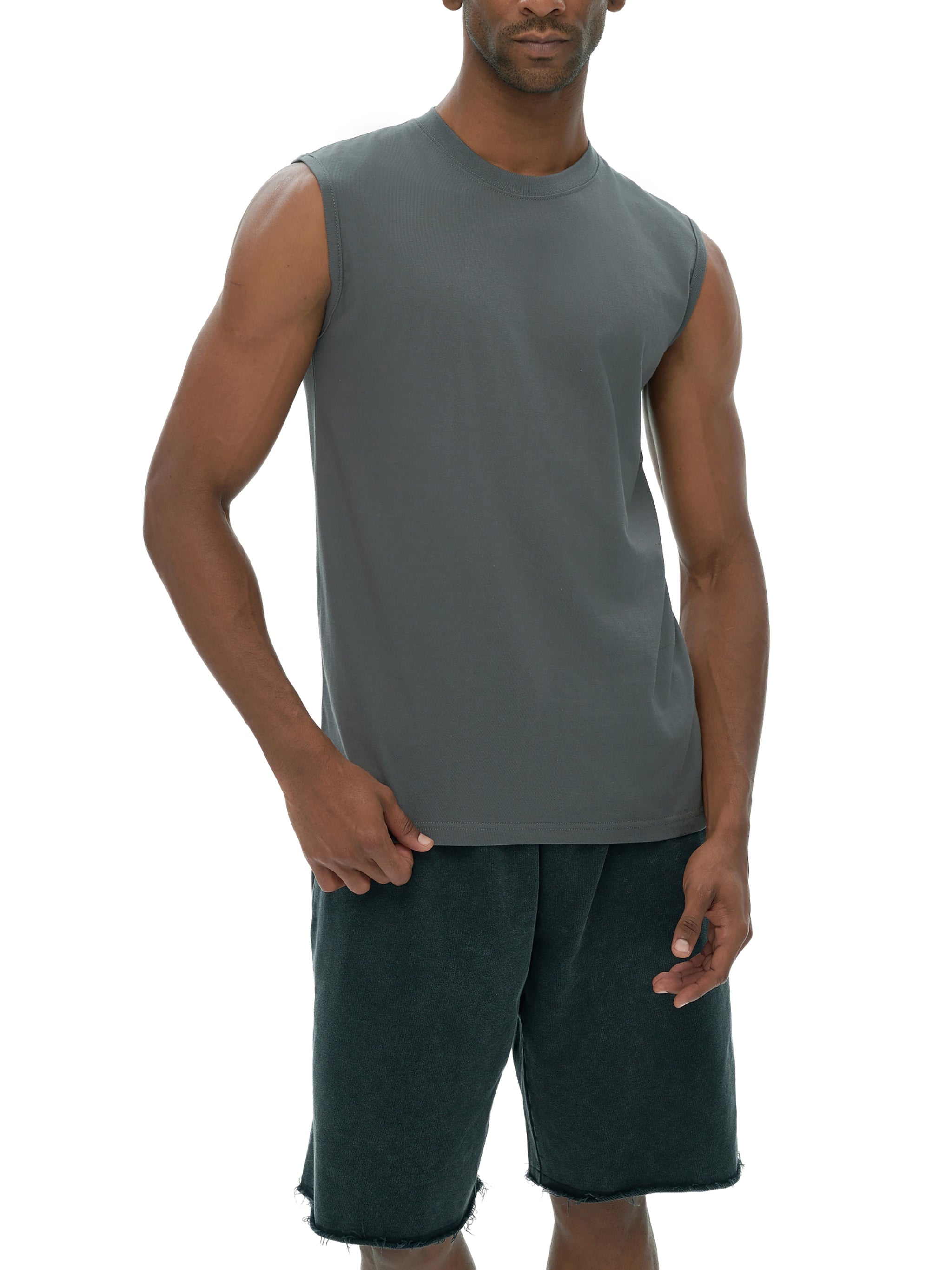 Men’s Sleeveless Cotton Tank Top – Loose Fit Lightweight Summer Shirt