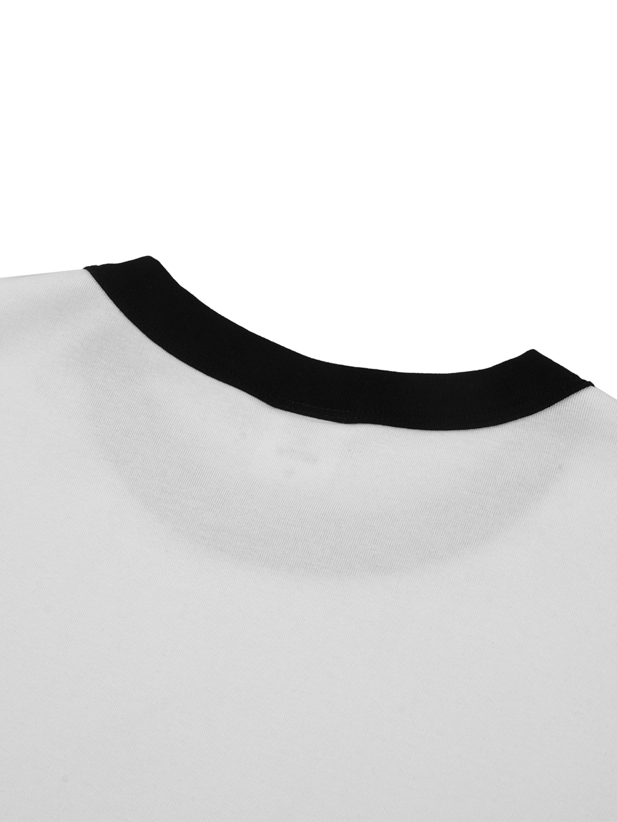 Contrast Edge Ribbed Crewneck T-Shirt – Athletic Stretch Fit