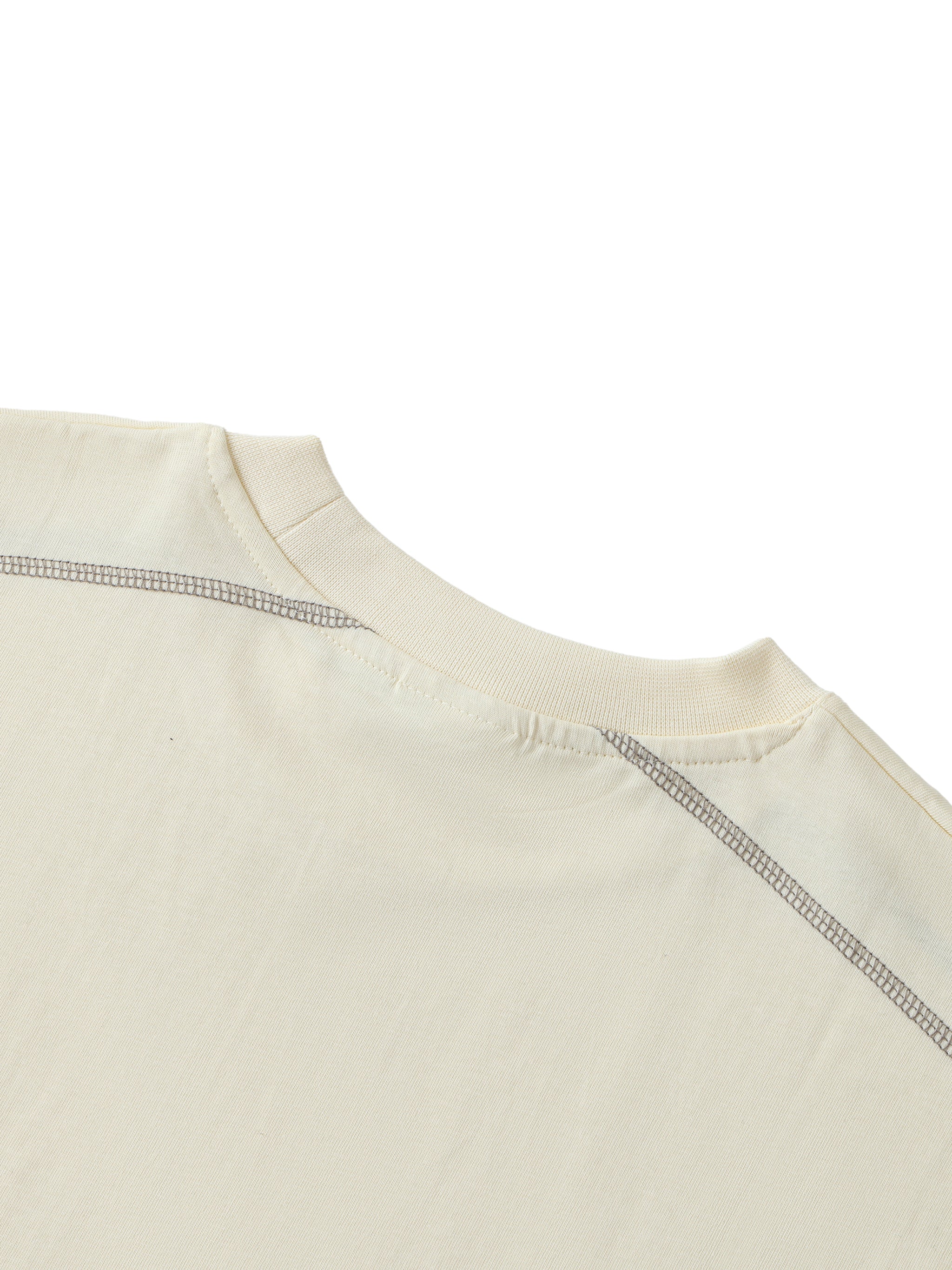 Oversized Contrast Stitch Cotton T-Shirt – Premium Unisex Streetwear Tee