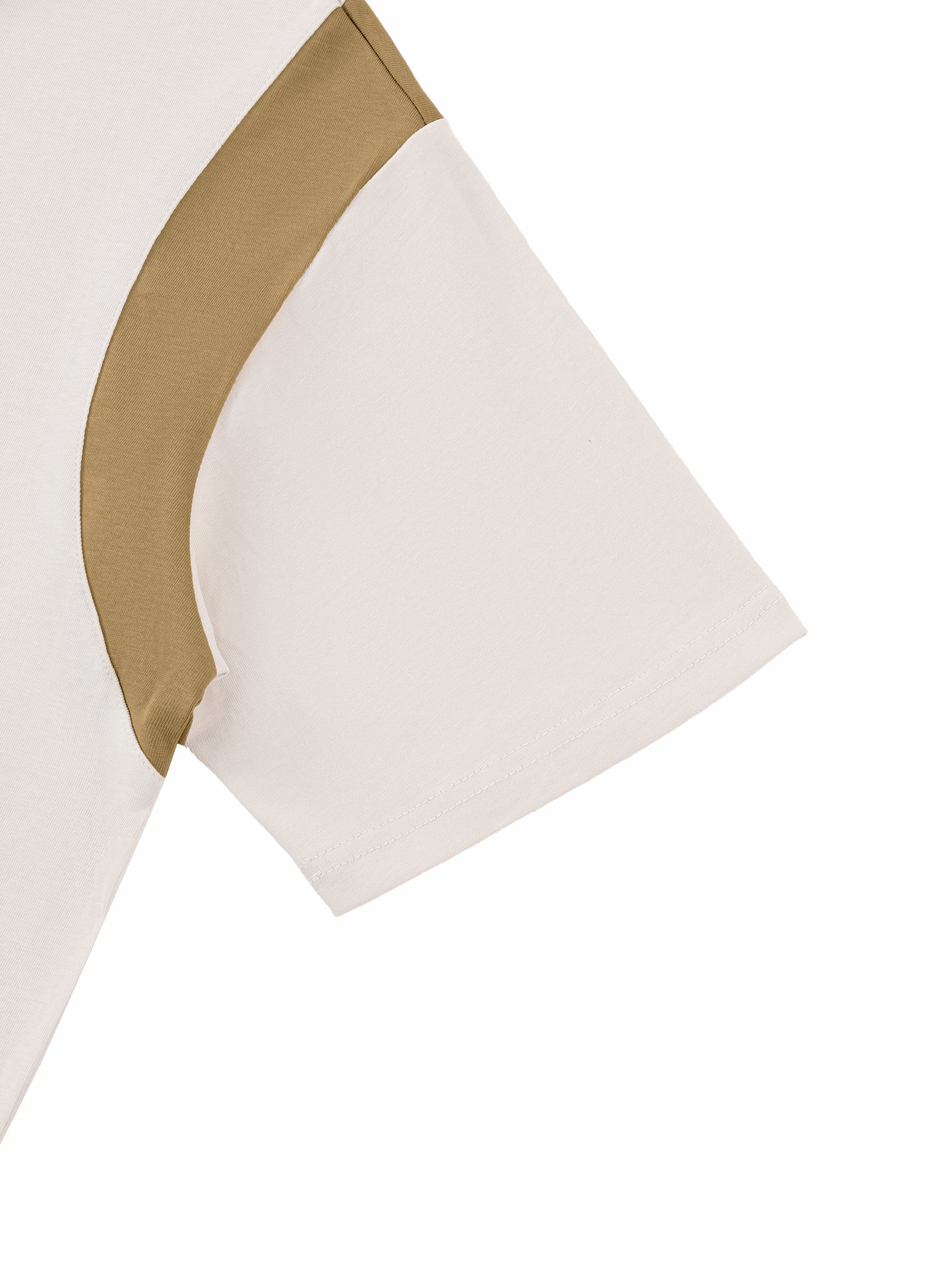 Contrast Panel Cotton Polo Shirt