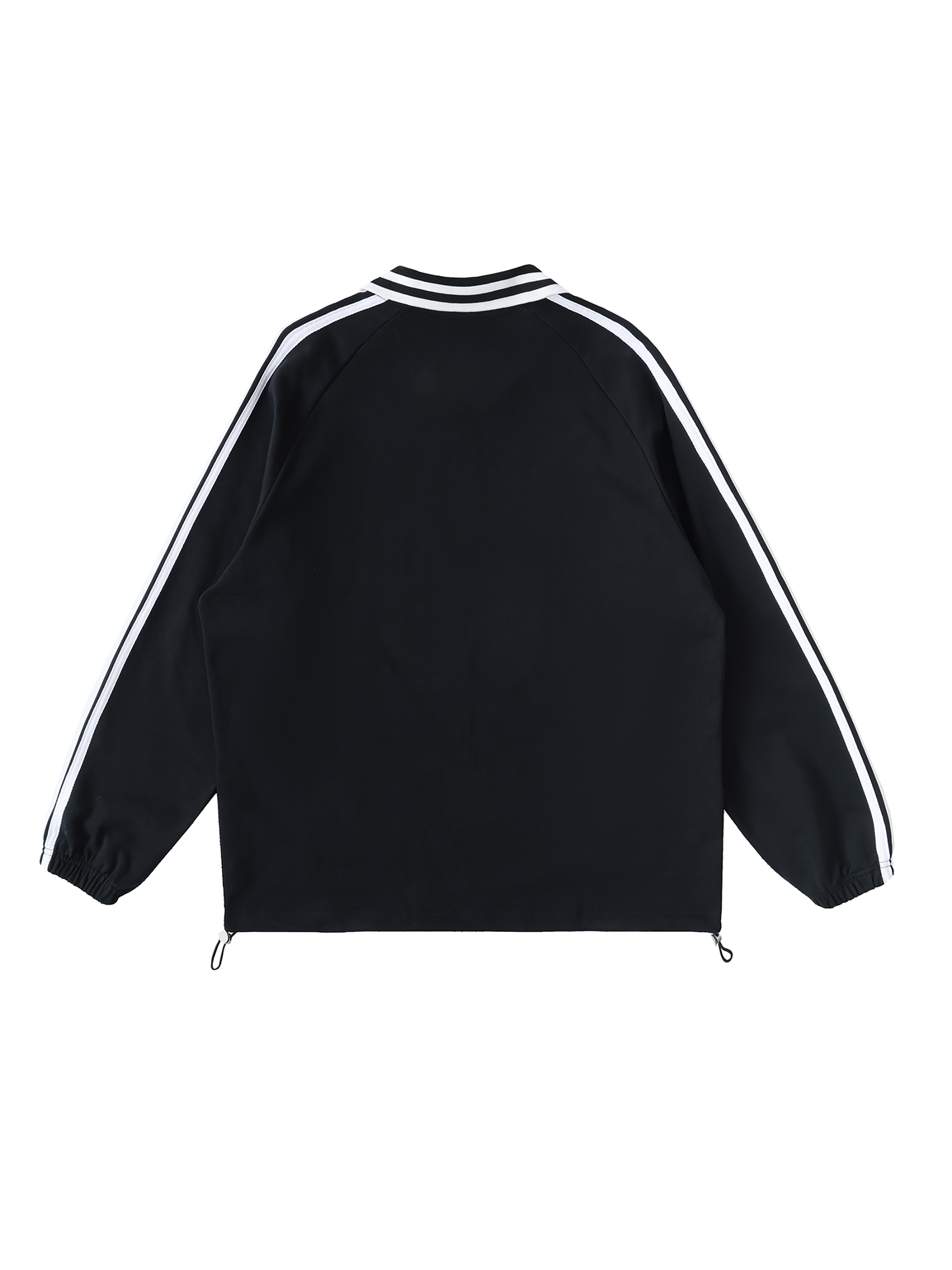 Striped Sweatshirt Men – Heavyweight Cotton Lapel Collar Streetwear