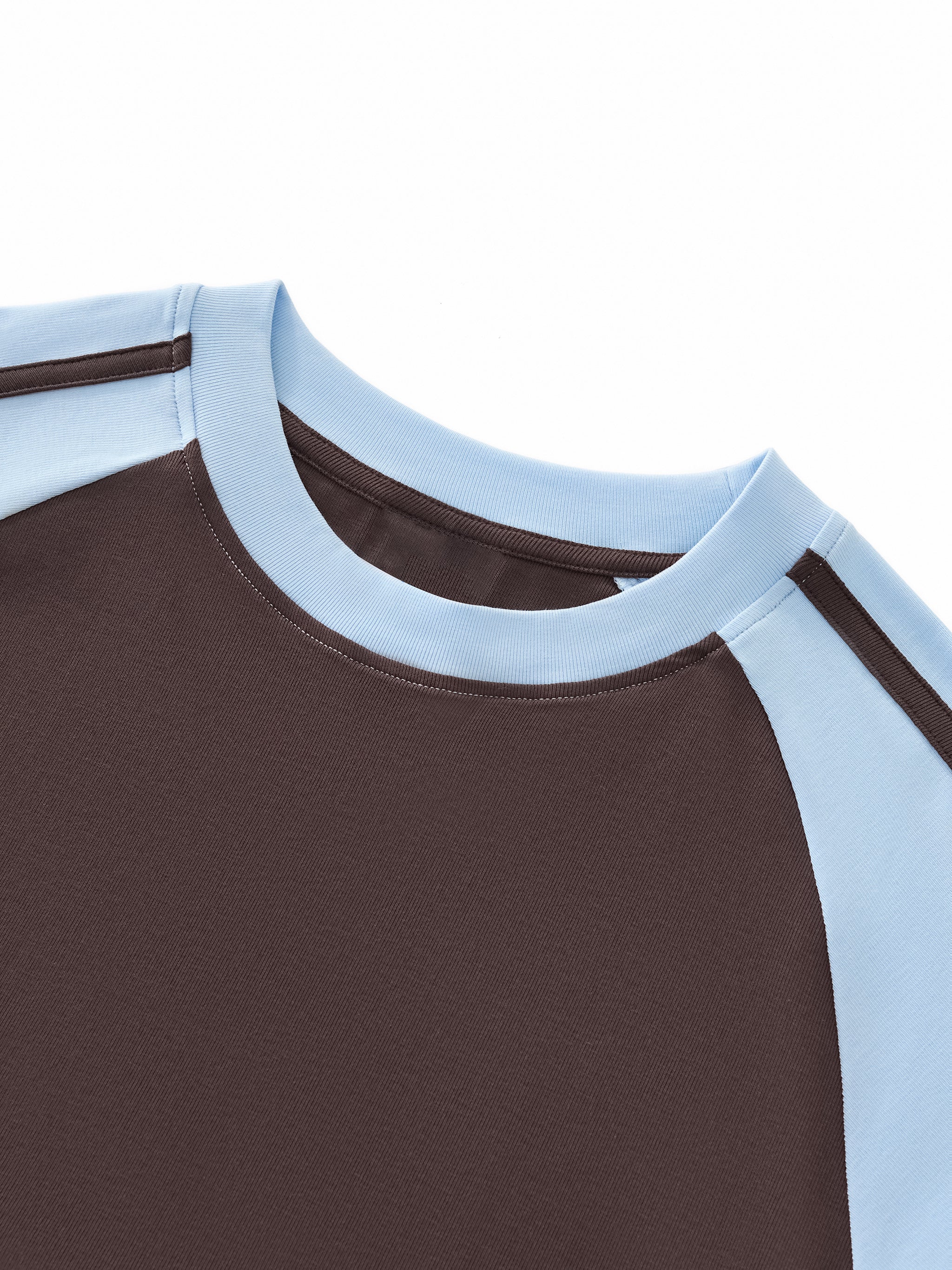 Women’s Contrast Raglan Crop T-Shirt – Bodycon Streetwear Cotton Top